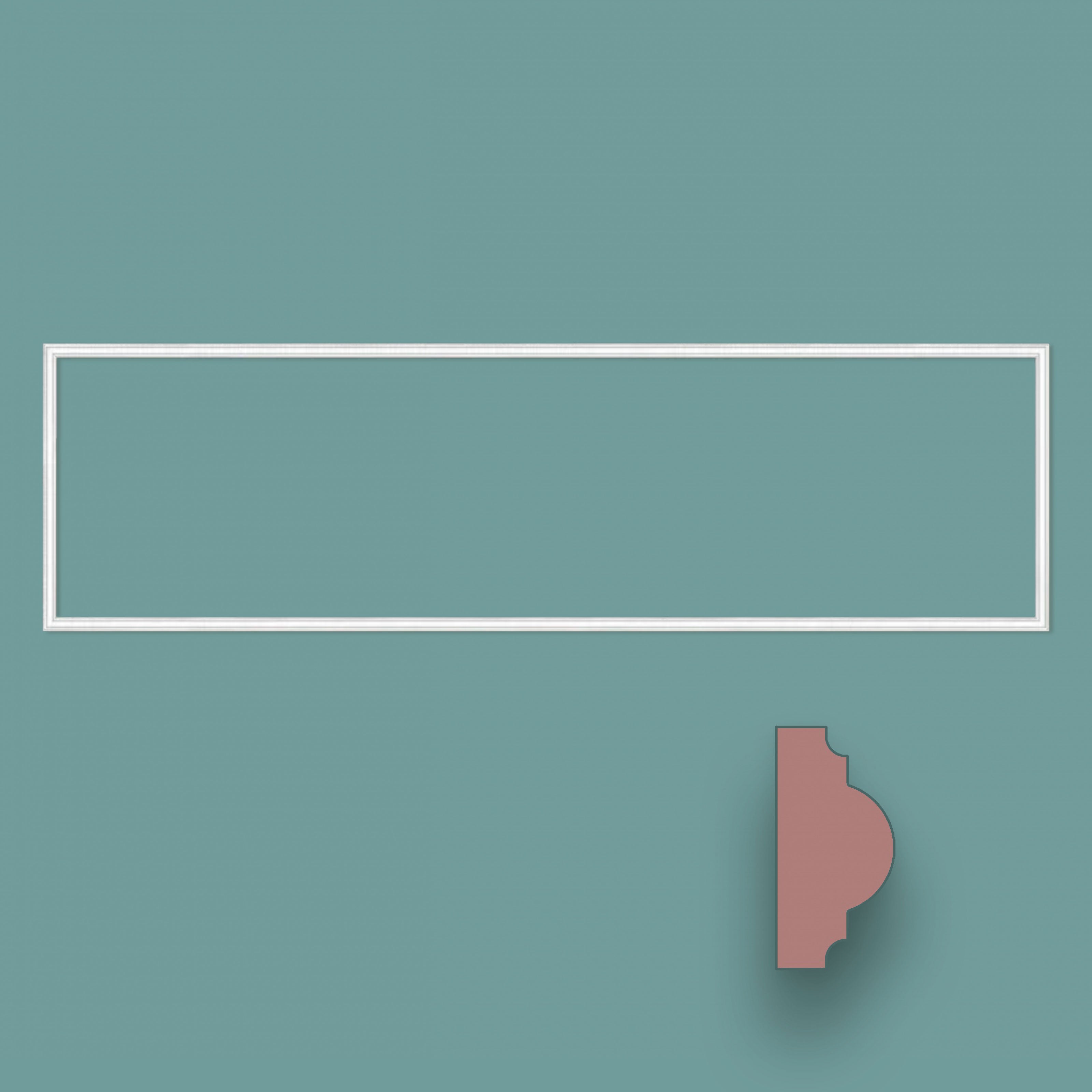 Cornice Bugna per Boiserie rivestimento a parete in polimeri 30x130cm Bianca già tagliata - Eternal Parquet