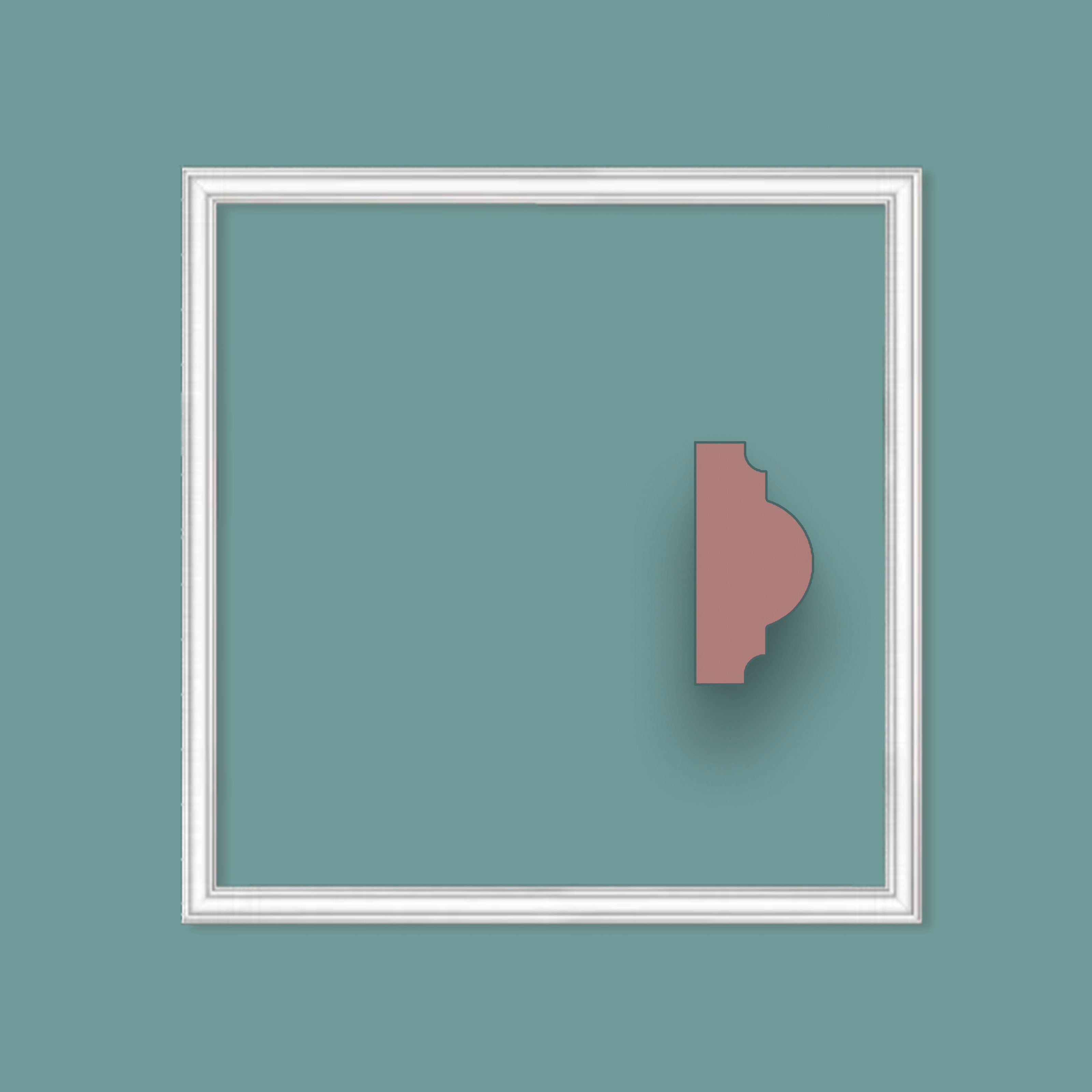 Cornice Bugna per Boiserie rivestimento a parete in polimeri 30x30cm Bianca già assemblata Eternal Parquet