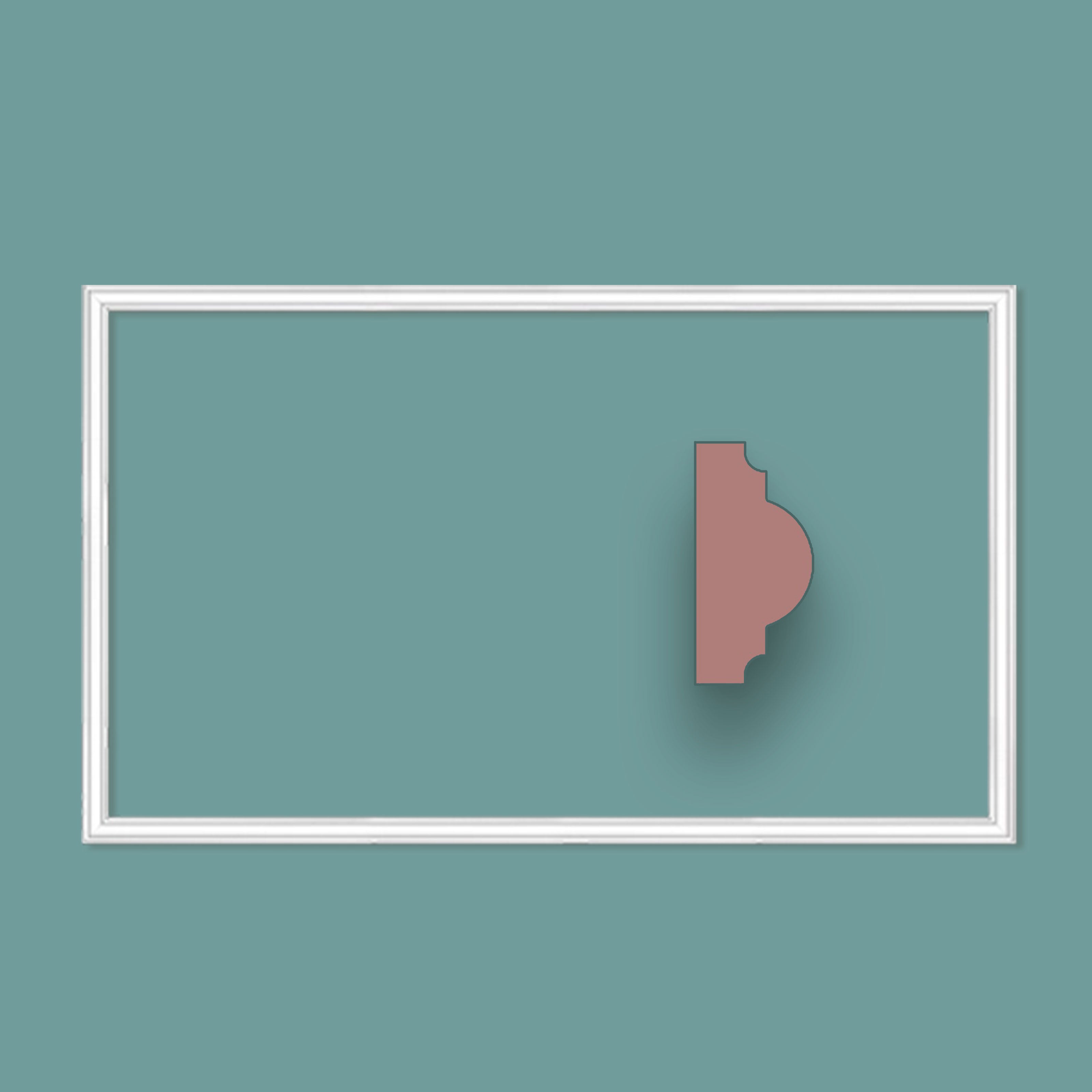 Cornice Bugna per Boiserie rivestimento a parete in polimeri 30x55cm Bianca già assemblata - Eternal Parquet