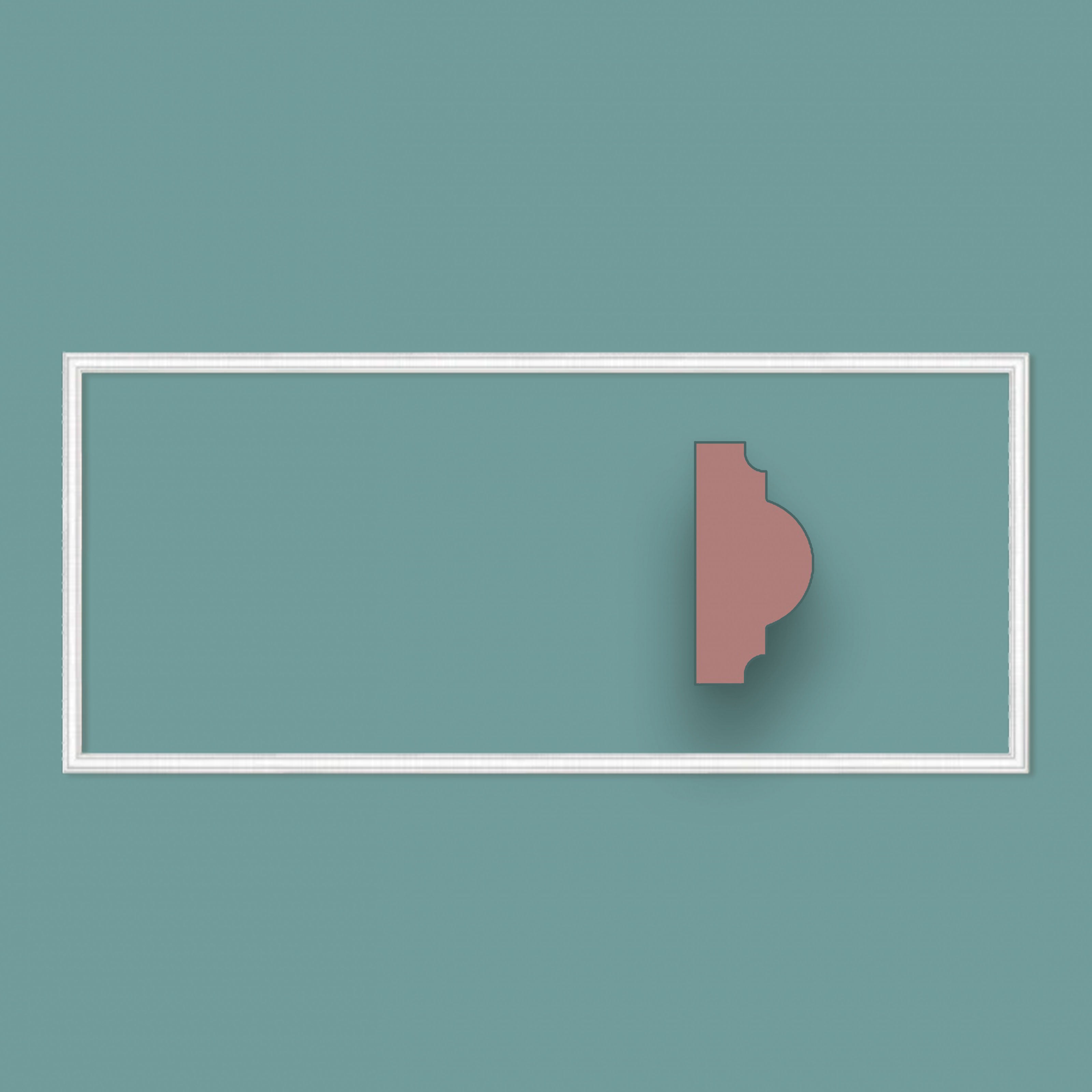 Cornice Bugna per Boiserie rivestimento a parete in polimeri 30x80cm Bianca già tagliata - Eternal Parquet