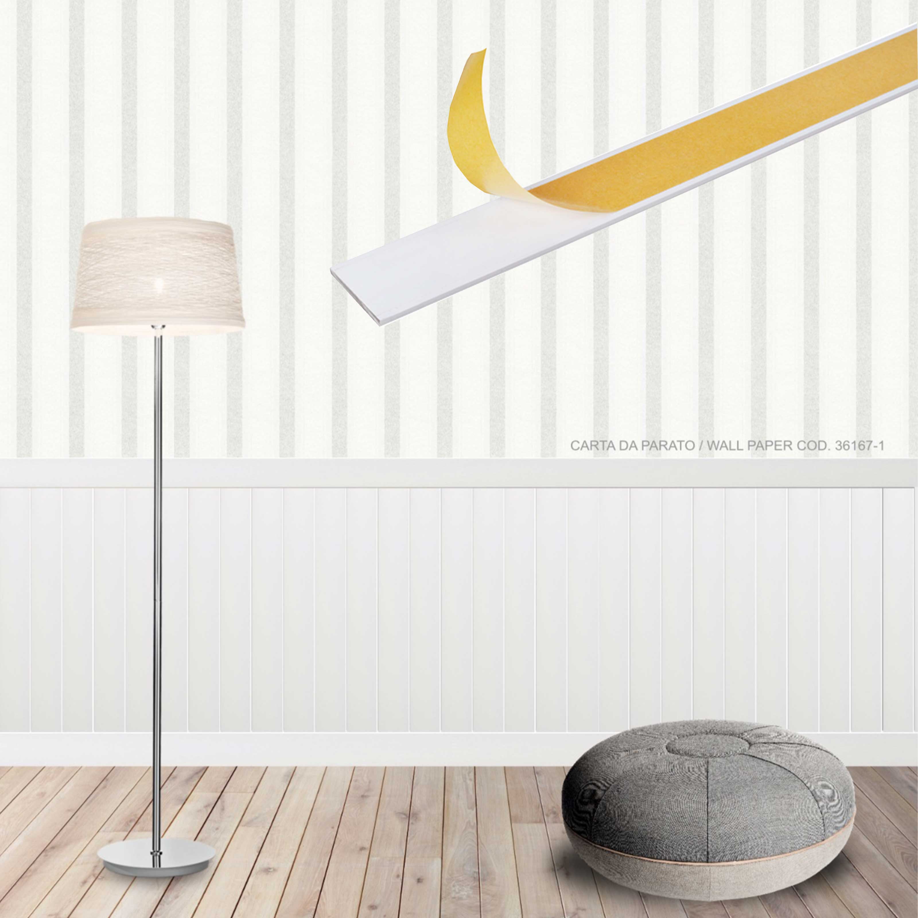 KIT 2mq di Boiserie Già tagliate Autoadesive in Polistrutturato pronte in 5min Mod. GEISA - Eternal Parquet