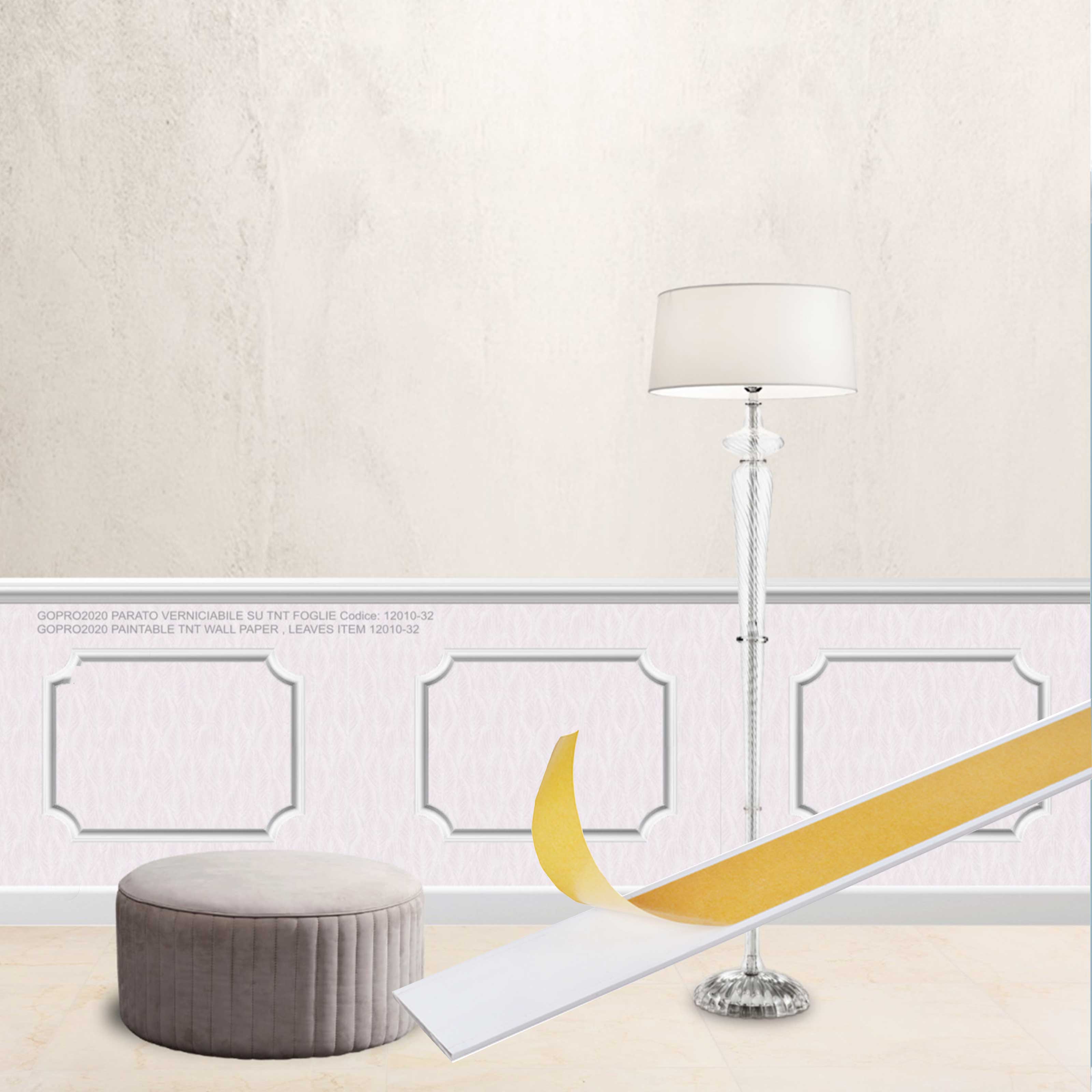 KIT 2mq di Boiserie Già tagliate Autoadesive in Polistrutturato pronte in 5min Mod. NICOLE - Eternal Parquet