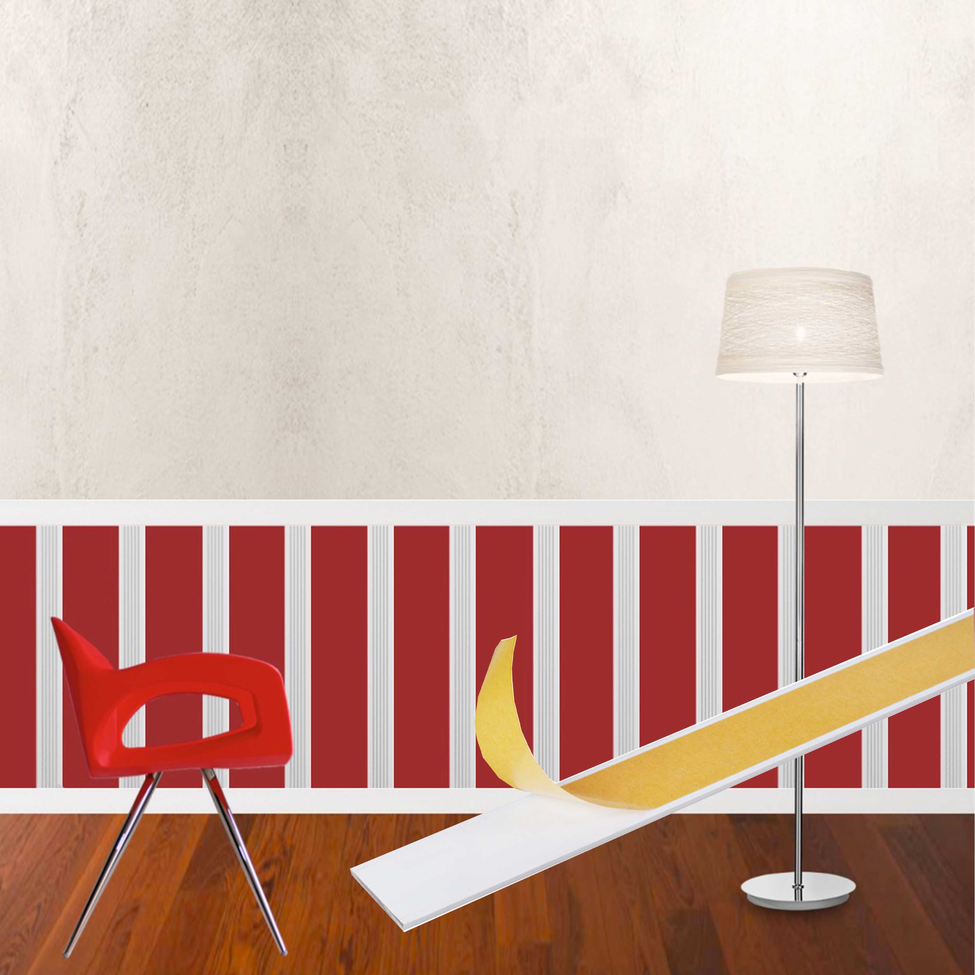 KIT 2mq di Boiserie Già tagliate Autoadesive in Polistrutturato pronte in 5min Mod. PAOLA - Eternal Parquet