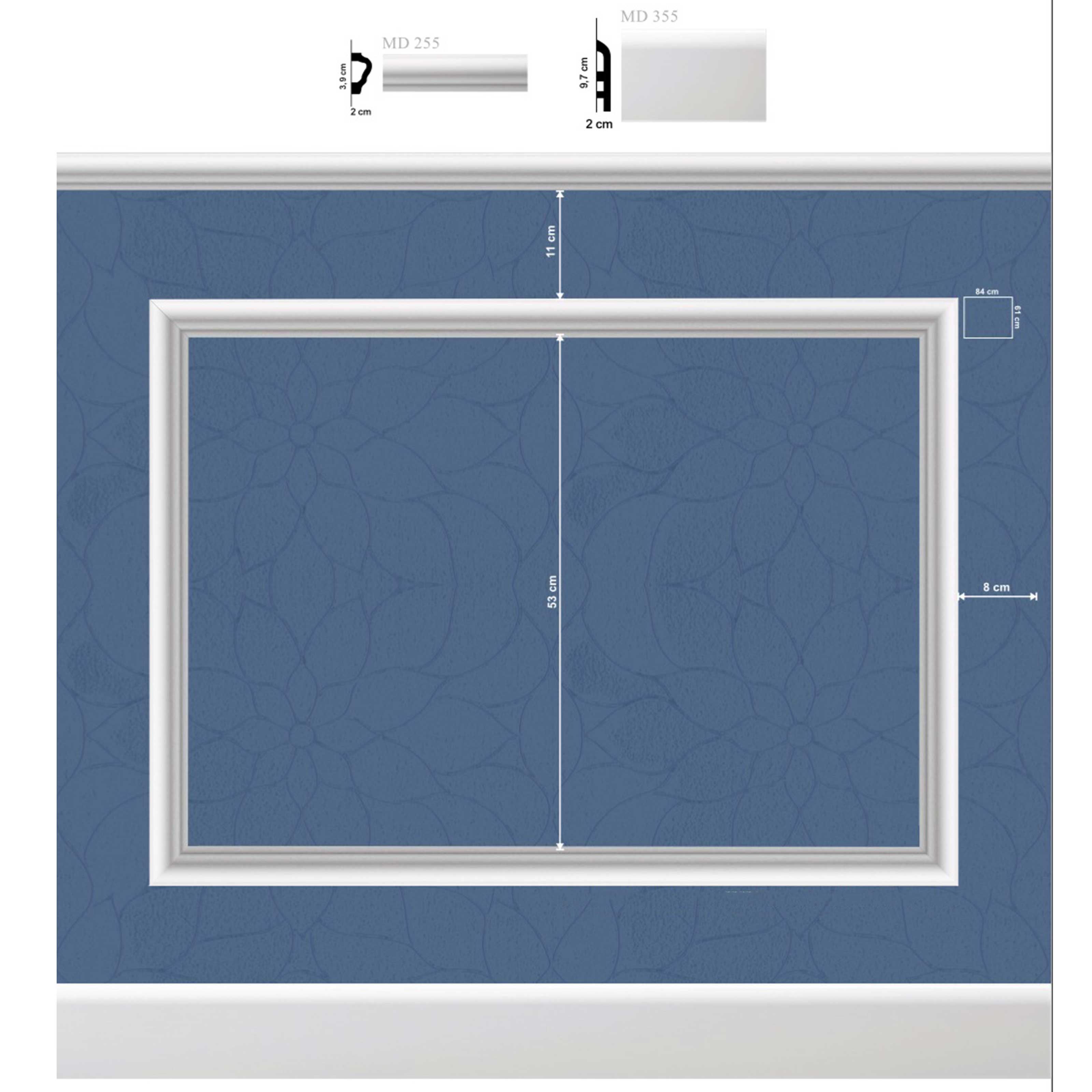 KIT 2mq di Boiserie Già tagliate Autoadesive in Polistrutturato pronte in 5min Mod. VITTORIA - Eternal Parquet