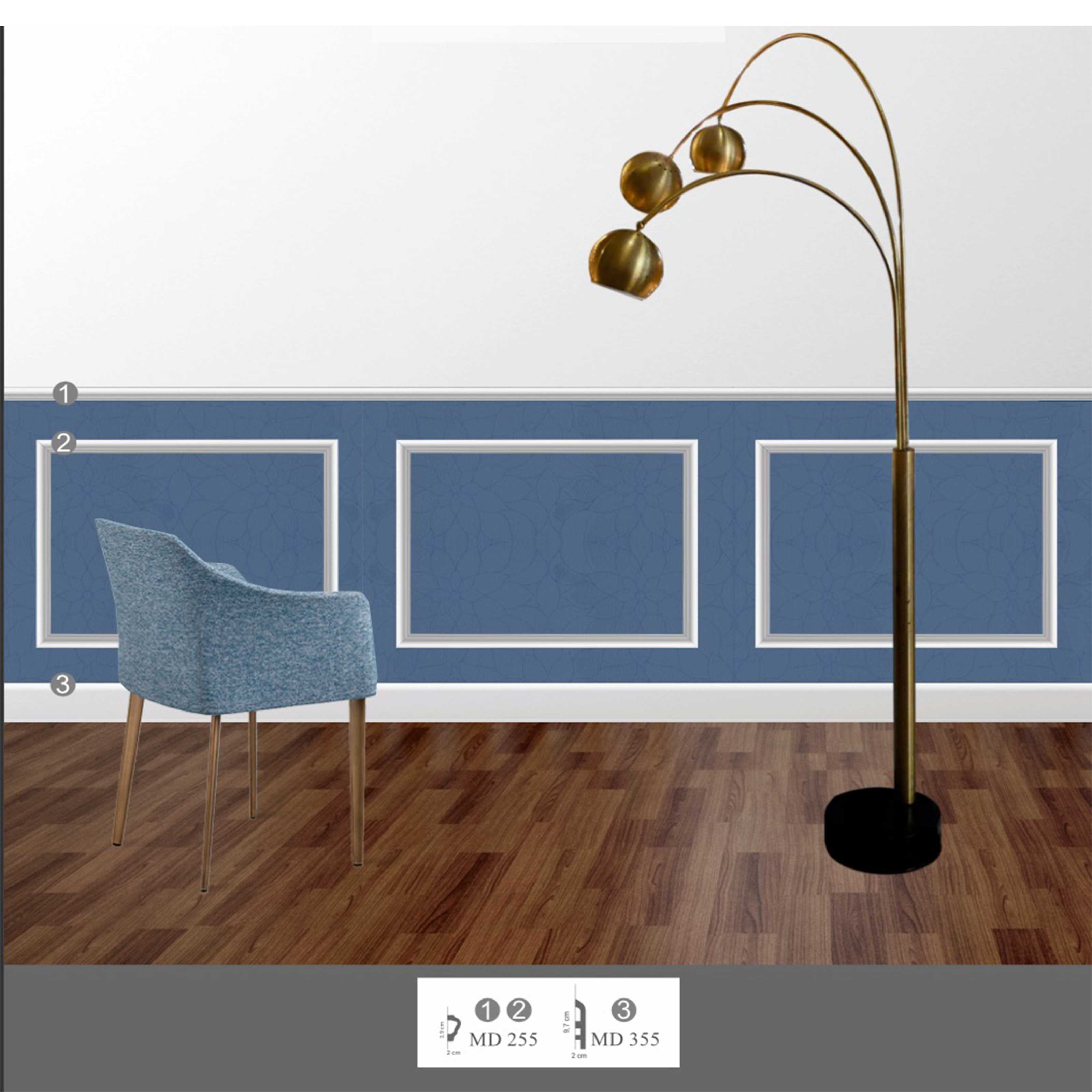 KIT 2mq di Boiserie Già tagliate Autoadesive in Polistrutturato pronte in 5min Mod. VITTORIA - Eternal Parquet