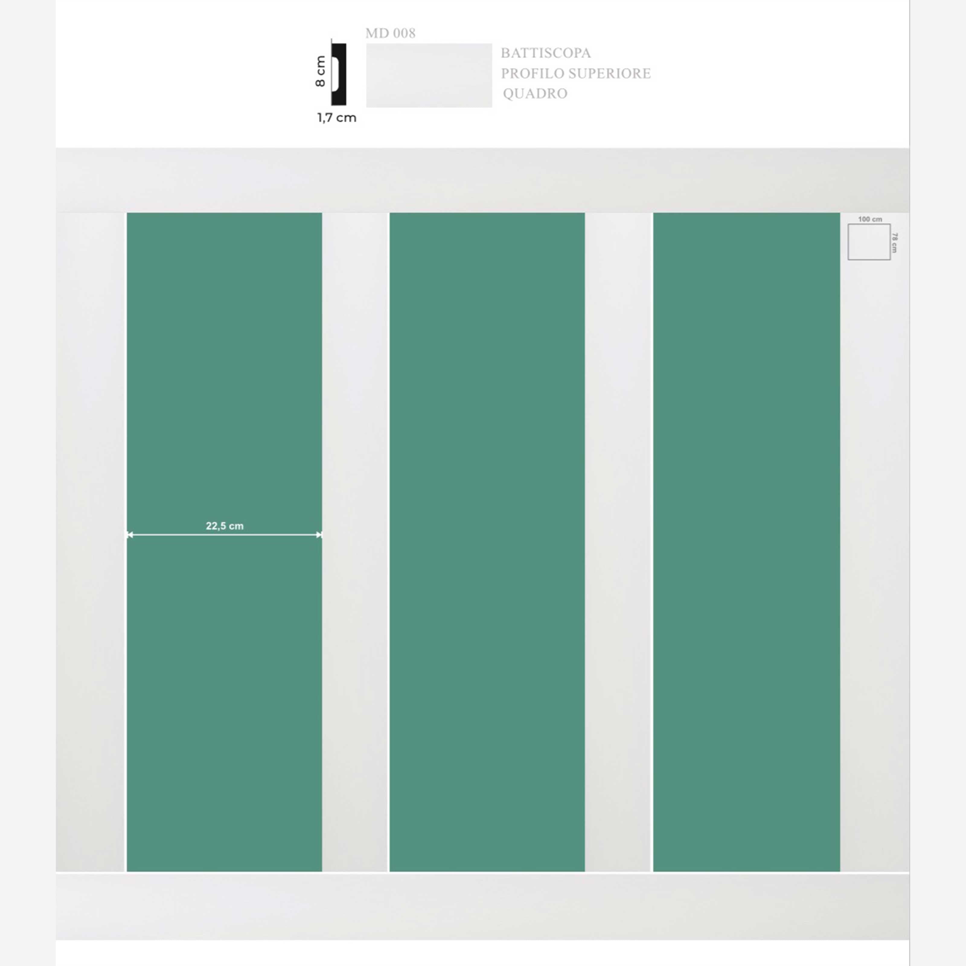 KIT 2mq di Boiserie Già tagliate Autoadesive in Polistrutturato pronte in 5min Mod. VIVIANA - Eternal Parquet