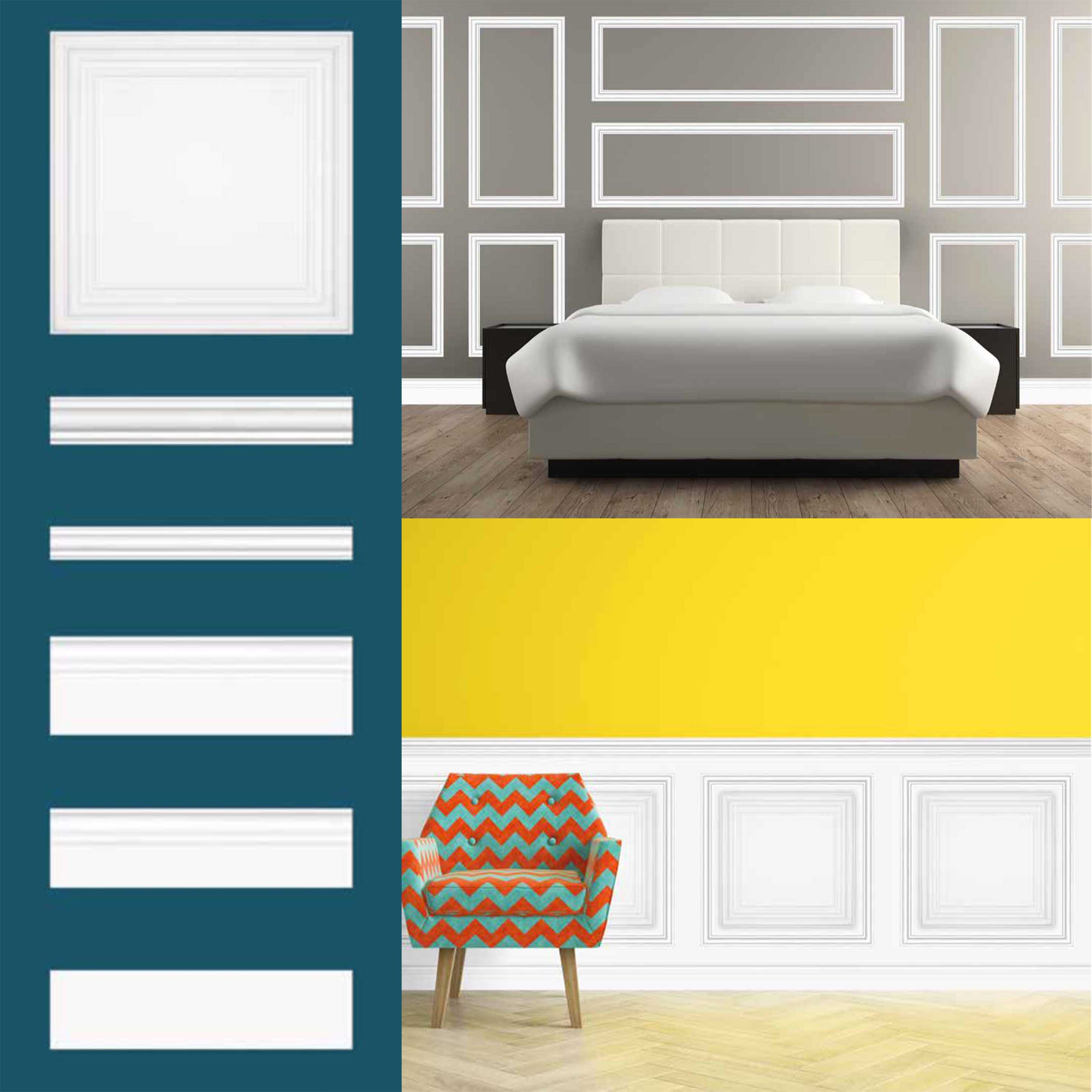 Pannello e accessori per Boiserie cassettoni in Polistrutturato - Duropolimero + soluzioni, idee e progetti. - Eternal Parquet