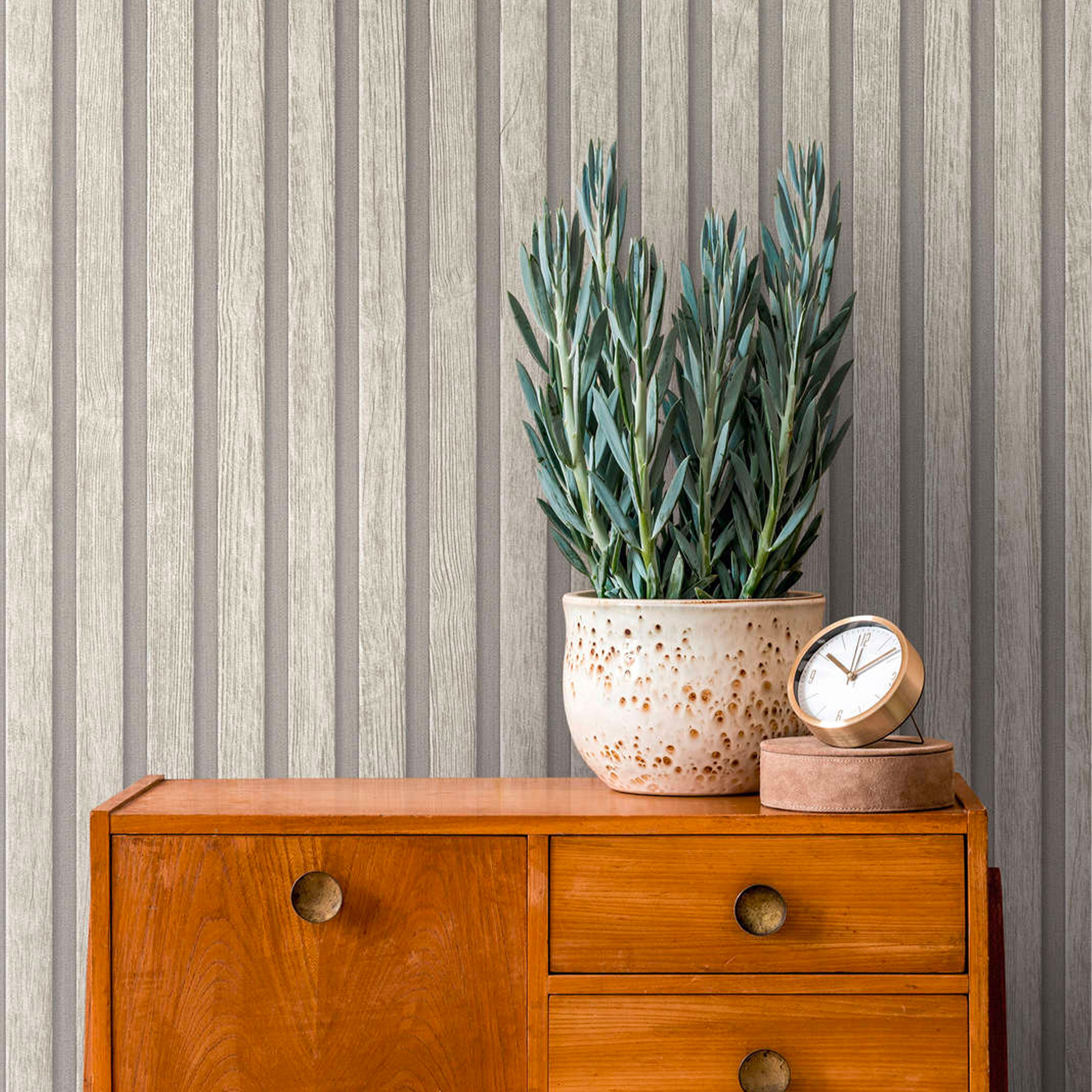 Rotolo da 5 mq di Carta da Parati LAMELLI LEGNO MILLERIGHE 3D effetto Boiserie PROVENZALE - Eternal Parquet