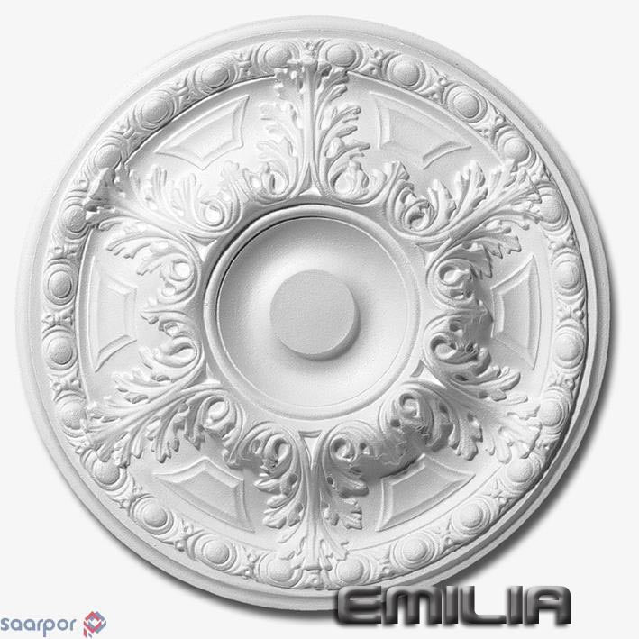 Rosone in polistirolo per soffitto modello EMILIA diametro cm48 - Eternal Parquet