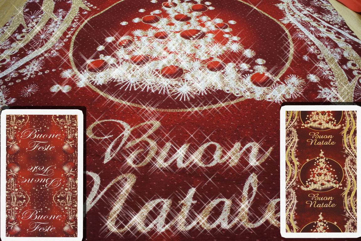 25MQ PASSATOIA TAPPETO NATALIZIO LUCCICANTE GLITTERATO feste fiere casa e negozi - Eternal Parquet