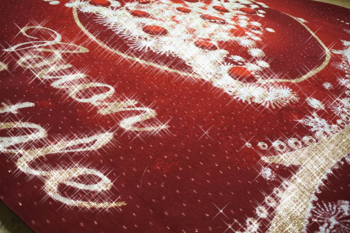 25MQ PASSATOIA TAPPETO NATALIZIO LUCCICANTE GLITTERATO feste fiere casa e negozi - Eternal Parquet