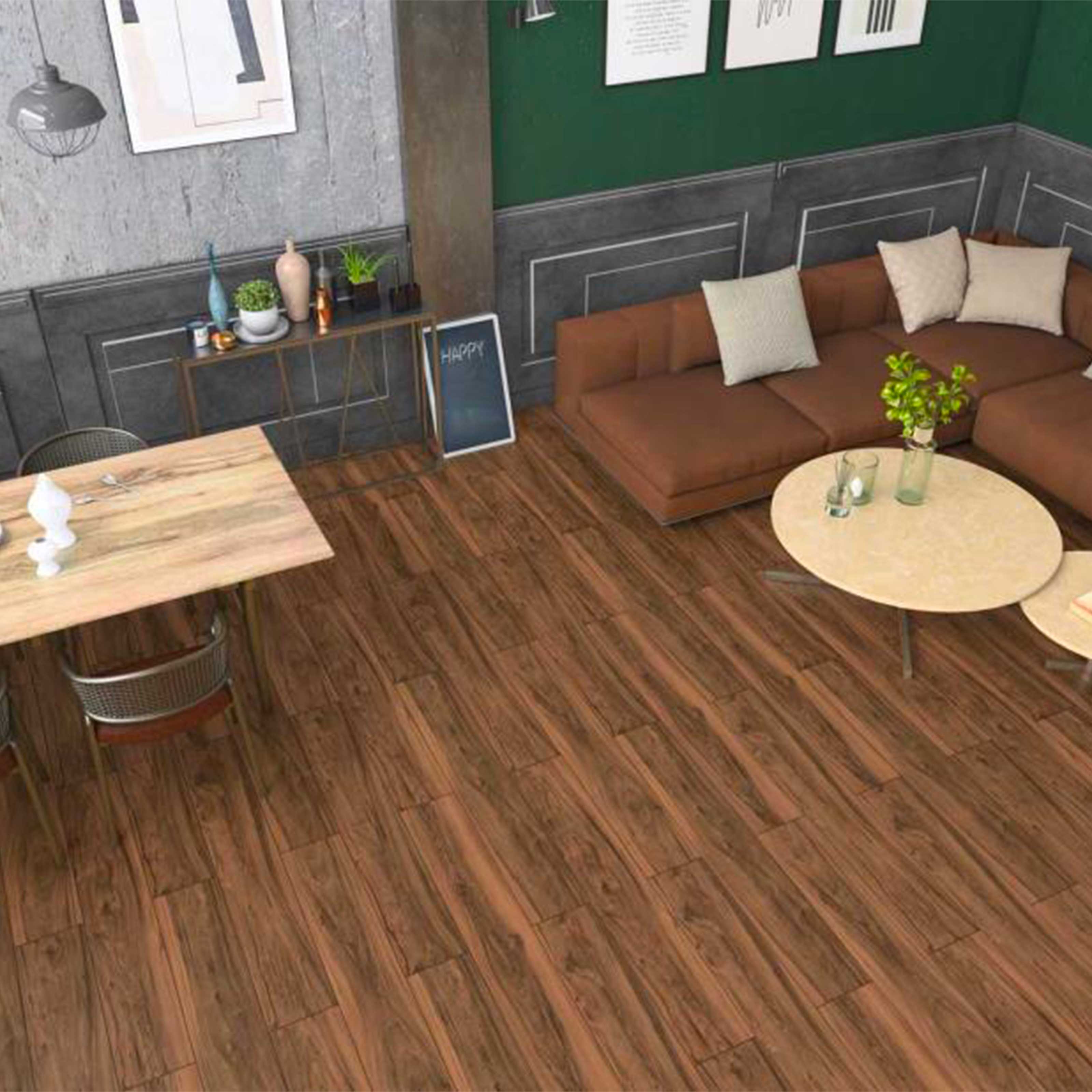 Pavimento in laminato 8mm Click Spazzolato bisellato NOCE AMERICANO 197x1205 - Eternal Parquet