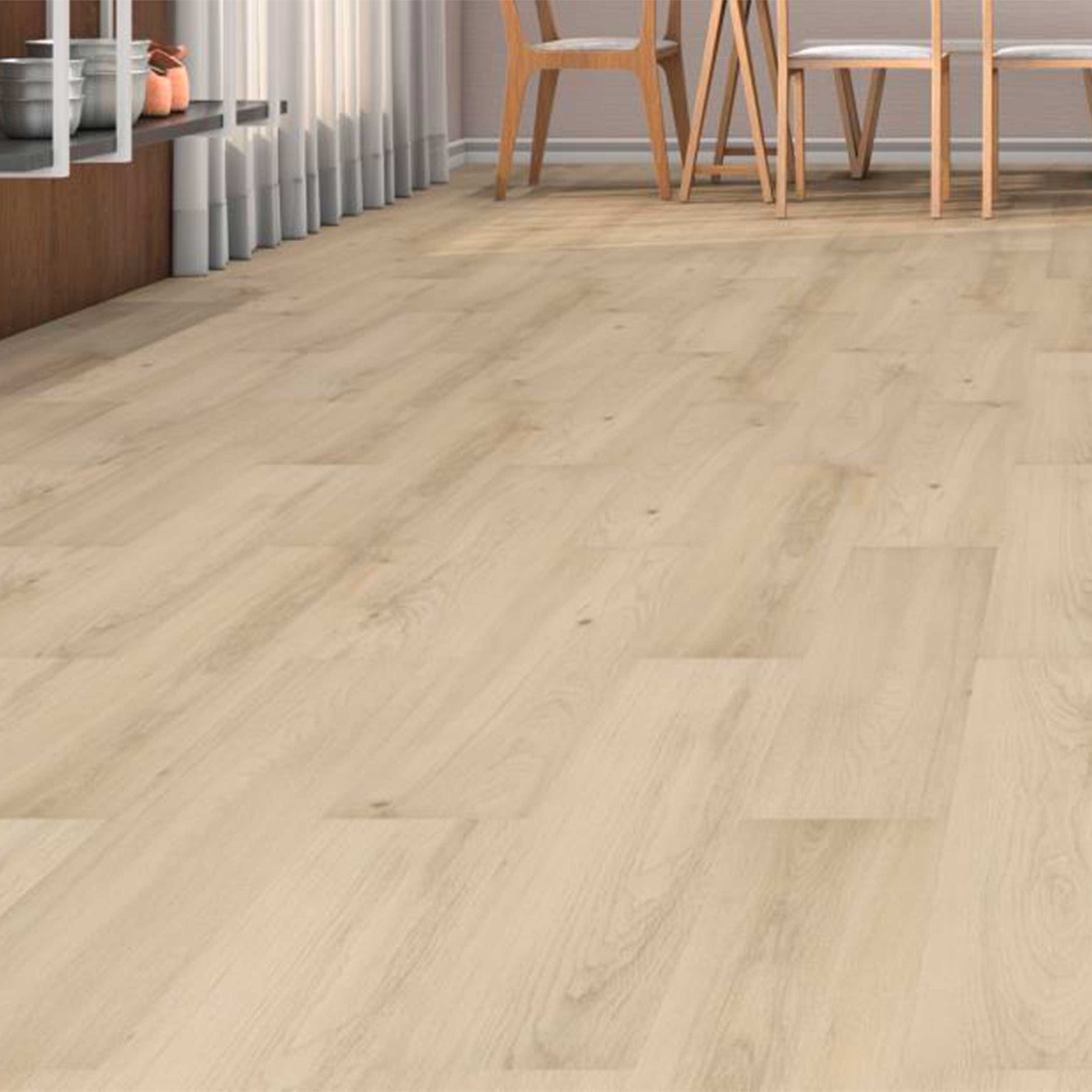 Pavimento in laminato 7mm Click Spazzolato CREAM OAK 197x1205 - 10 anni garanzia - Eternal Parquet