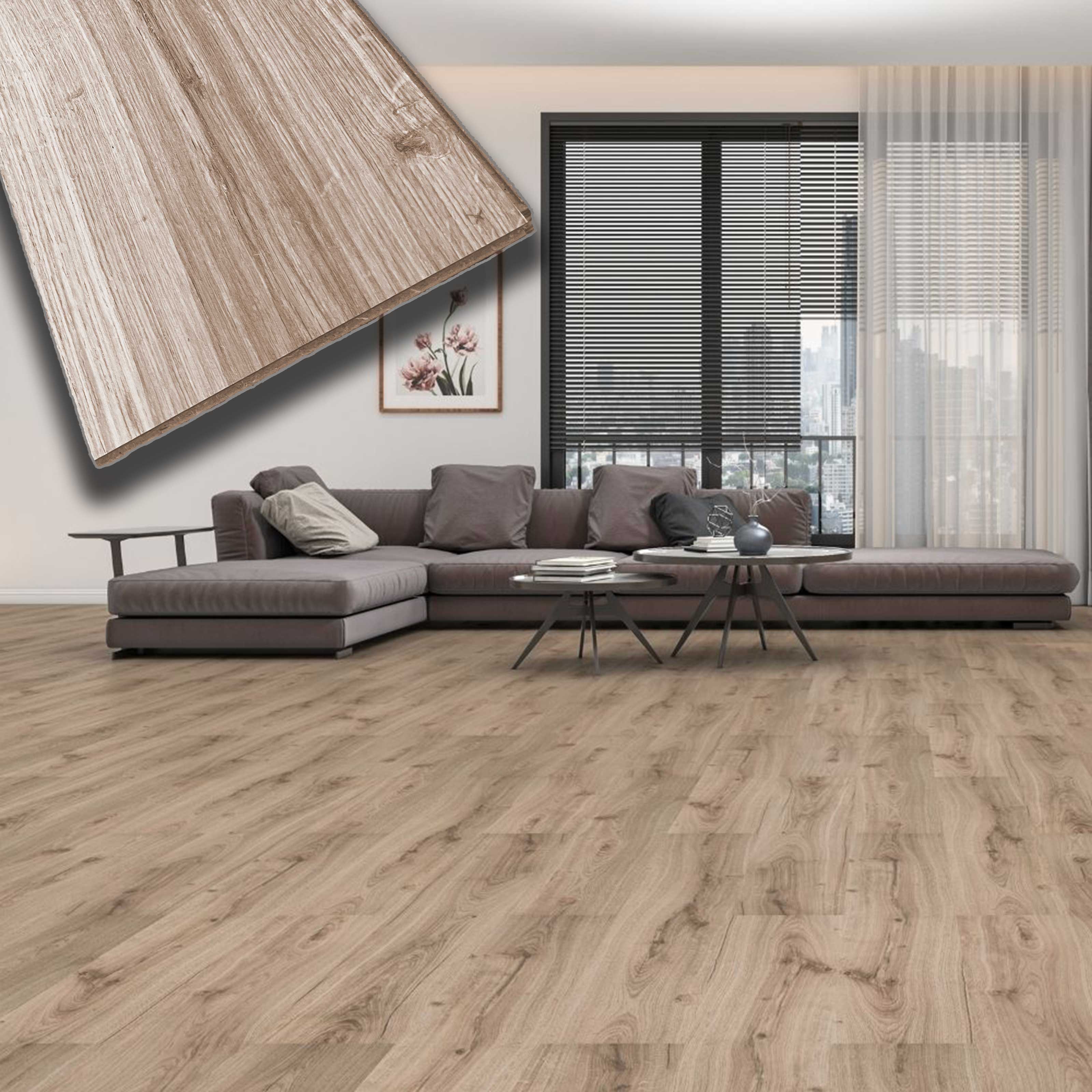 Pavimento in laminato 7mm Click Spazzolato DISCOLORED OAK 197x1205 - 10 anni garanzia - Eternal Parquet