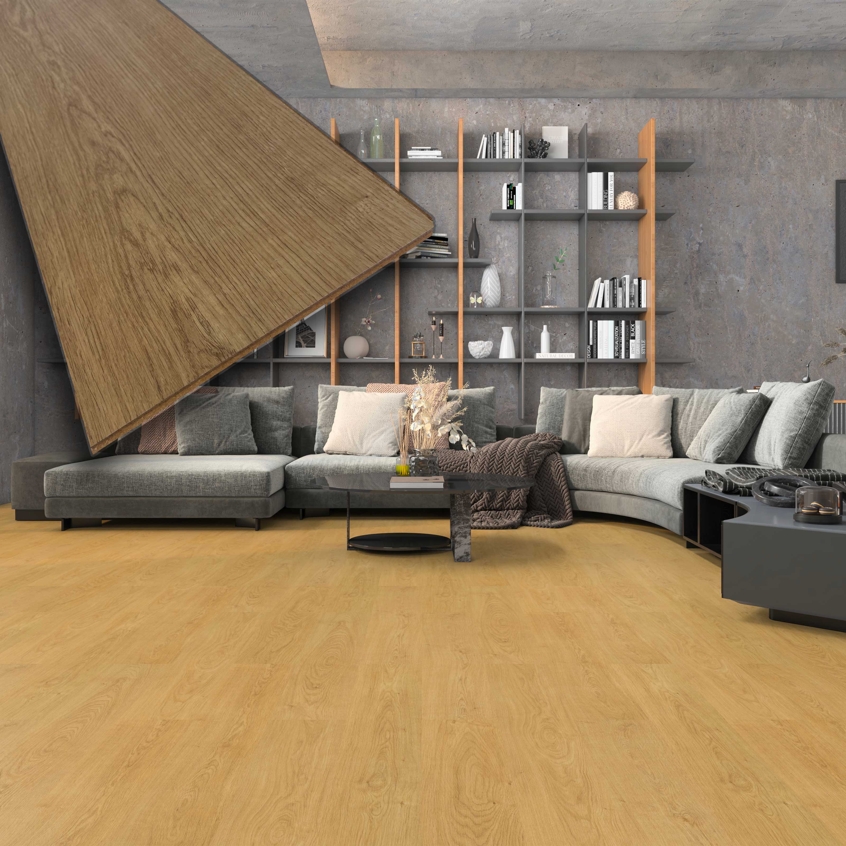 Pavimento in laminato 7mm Click Spazzolato GOLDEN OAK 197x1205 - 10 anni garanzia - Eternal Parquet