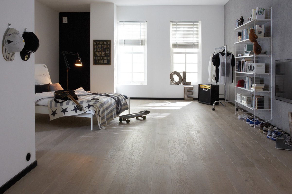 Maxilistone prefinito 139x14x2200 EKO SUBLIME PLANK mod.AUTUMN in rovere Grigio Tortora chiaro Spazzolato oliato eco nodato e bisellatura 2 lati - Eternal Parquet