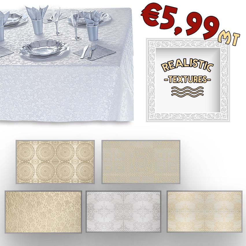 Tovaglia cerata in Pizzo inceratina morbida in Vinile antimacchia Effetto h140 - Eternal Parquet