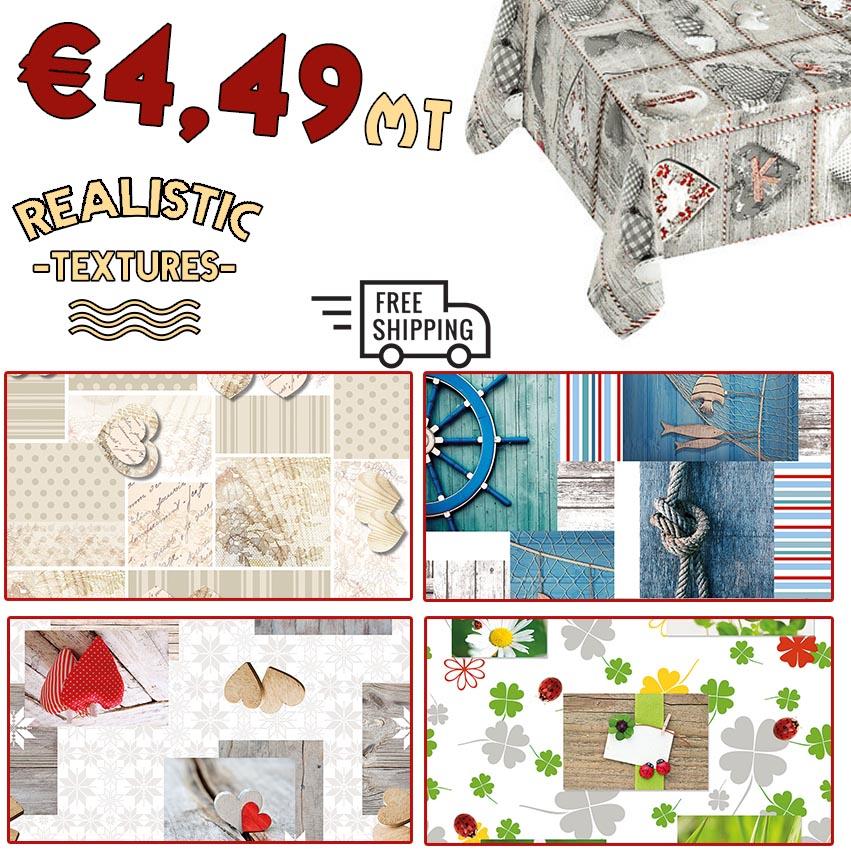 ROTOLO DA 20MT di Tovaglia cerata inceratina morbida in TNT antimacchia - Eternal Parquet