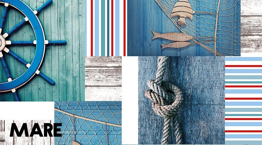 Tovaglia cerata inceratina in TNT antimacchia con decori HD h140 Cuori, Mare ecc. - Eternal Parquet