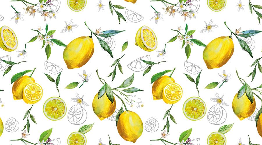 ROTOLO DA 30MT di Tovaglia cerata inceratina con decori a Fiori, Cuori, Limoni - Eternal Parquet