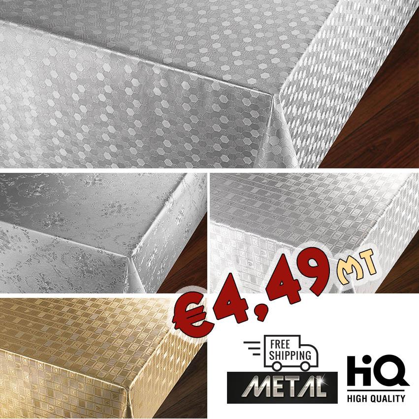 ROTOLO DA 20ML di Tovaglia CRISTAL PVC metallizzato al metro x tavoli, pizzerie - Eternal Parquet