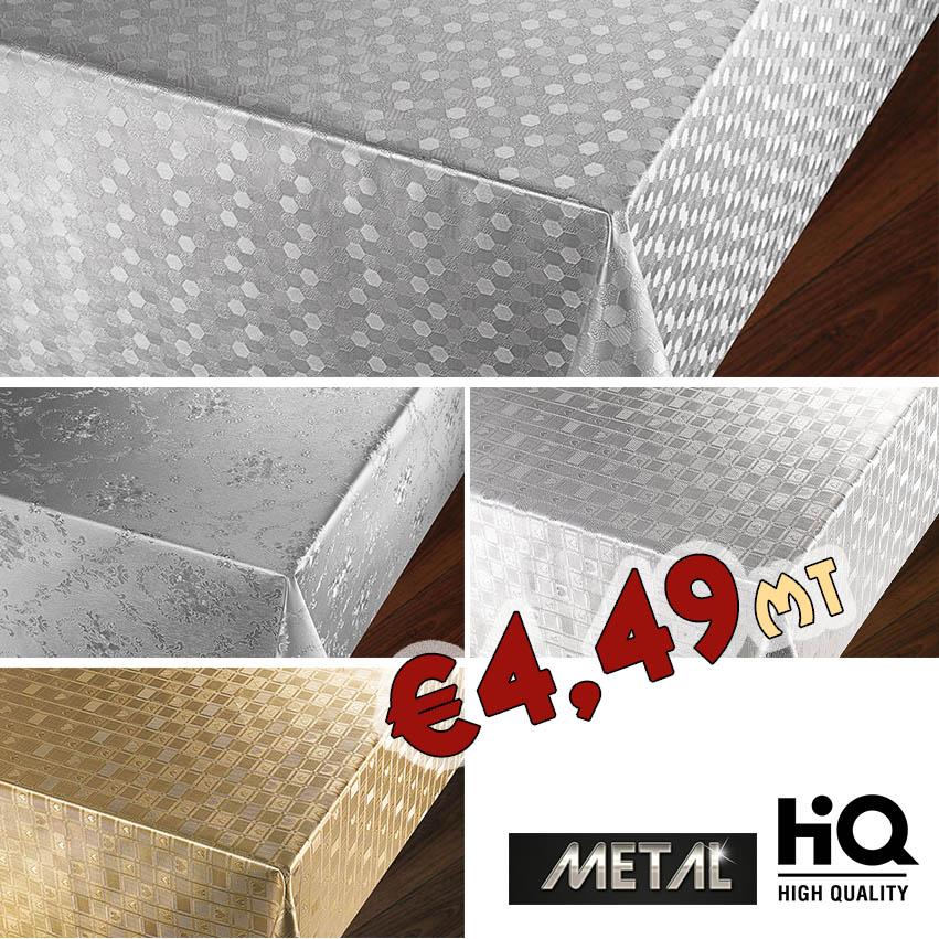 Tovaglia Douceur D'Intérieur Rettangolare 140x240 Cm – Nero/Argento, Tessuto Jacquard Con Fili Metallici - 3