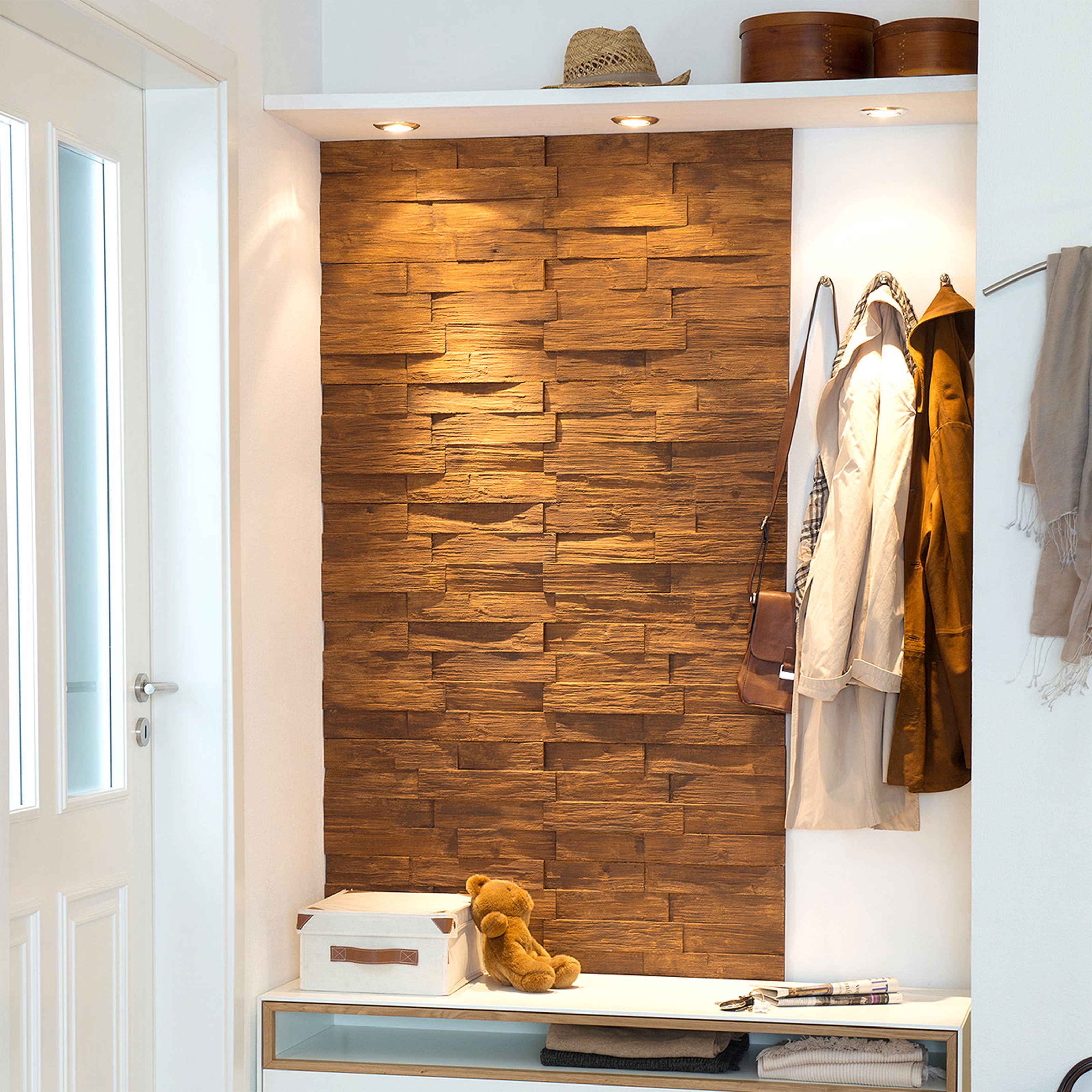 10mq di Rivestimento a parete in EPS spesso e compatto effetto legno, isolante, verniciabile e facile da posare - Eternal Parquet