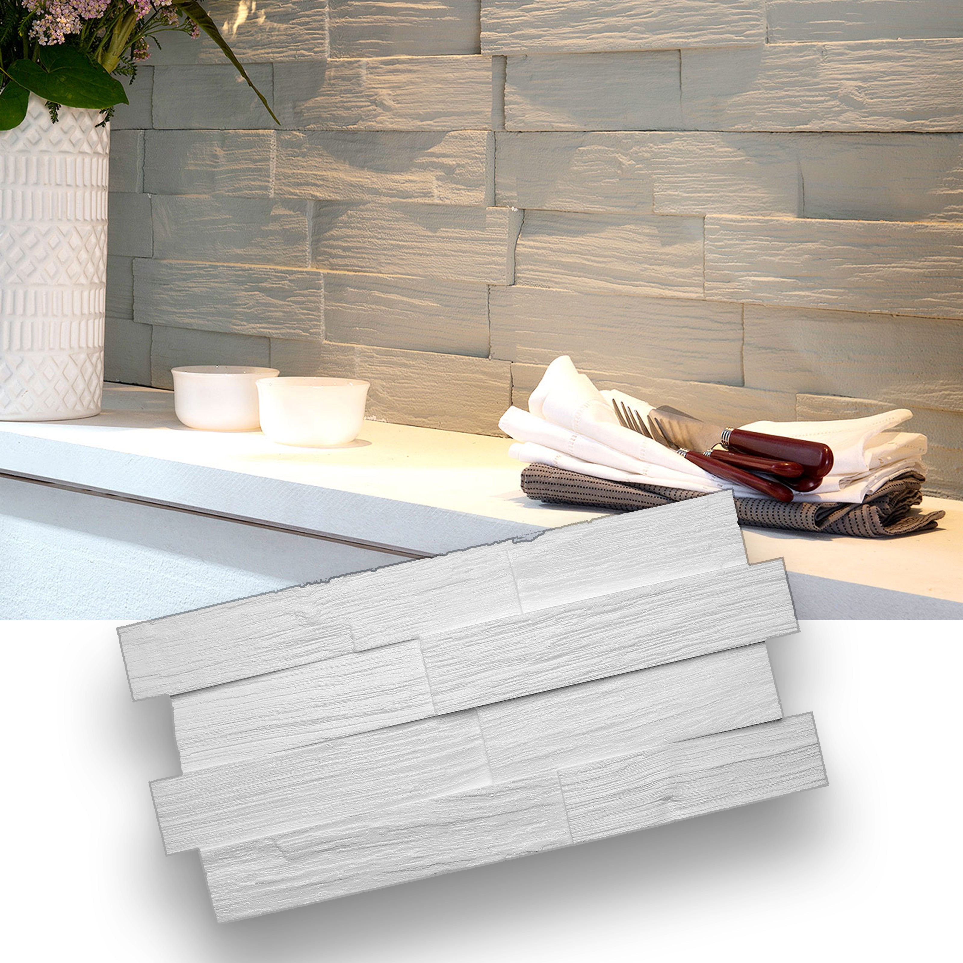 10mq di Rivestimento a parete in EPS spesso e compatto effetto legno, isolante, verniciabile e facile da posare - Eternal Parquet