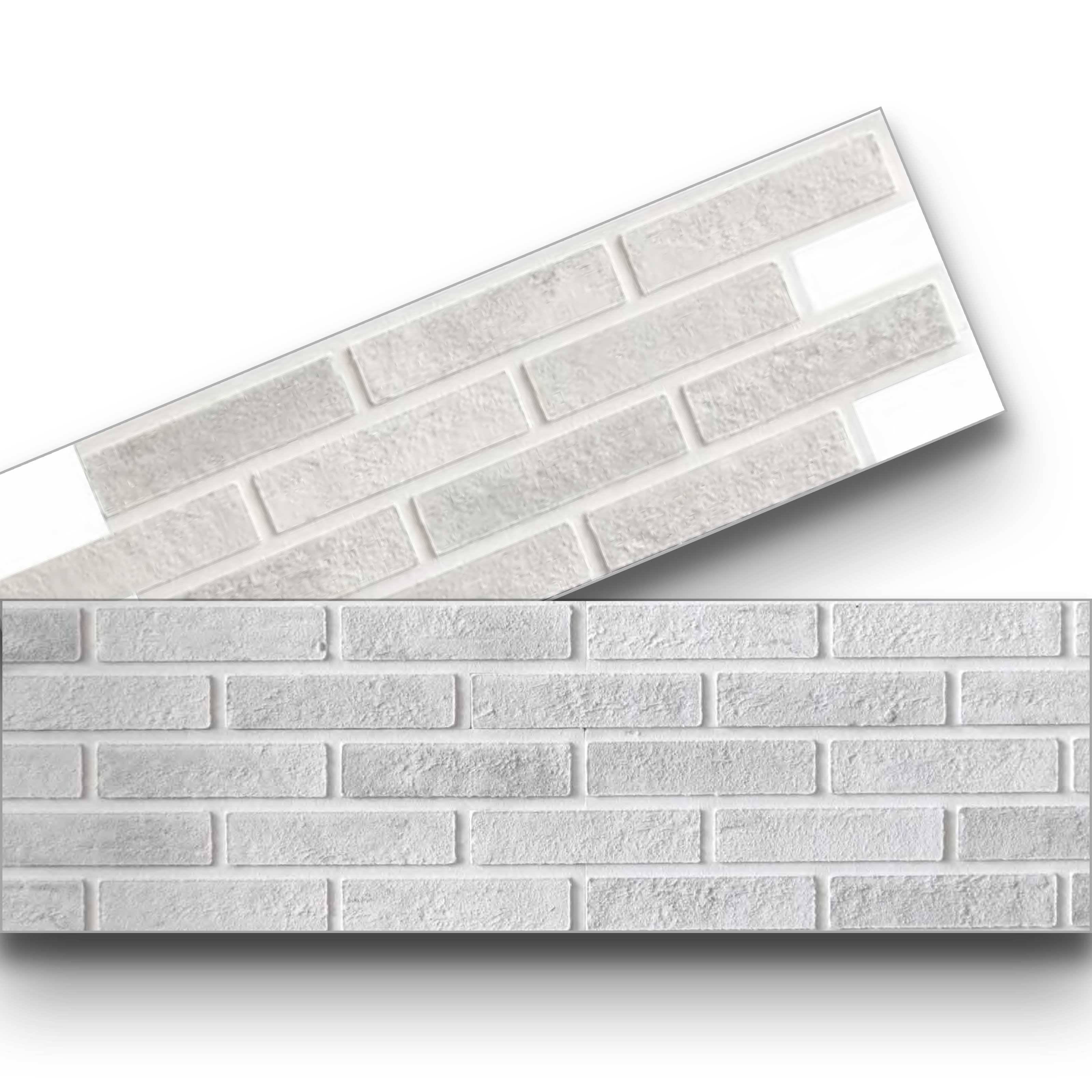 RIVESTIMENTO esterno - interno isolante FLEX 248X770X5mm con mattoni BIANCHI Ultrarealistici - Eternal Parquet