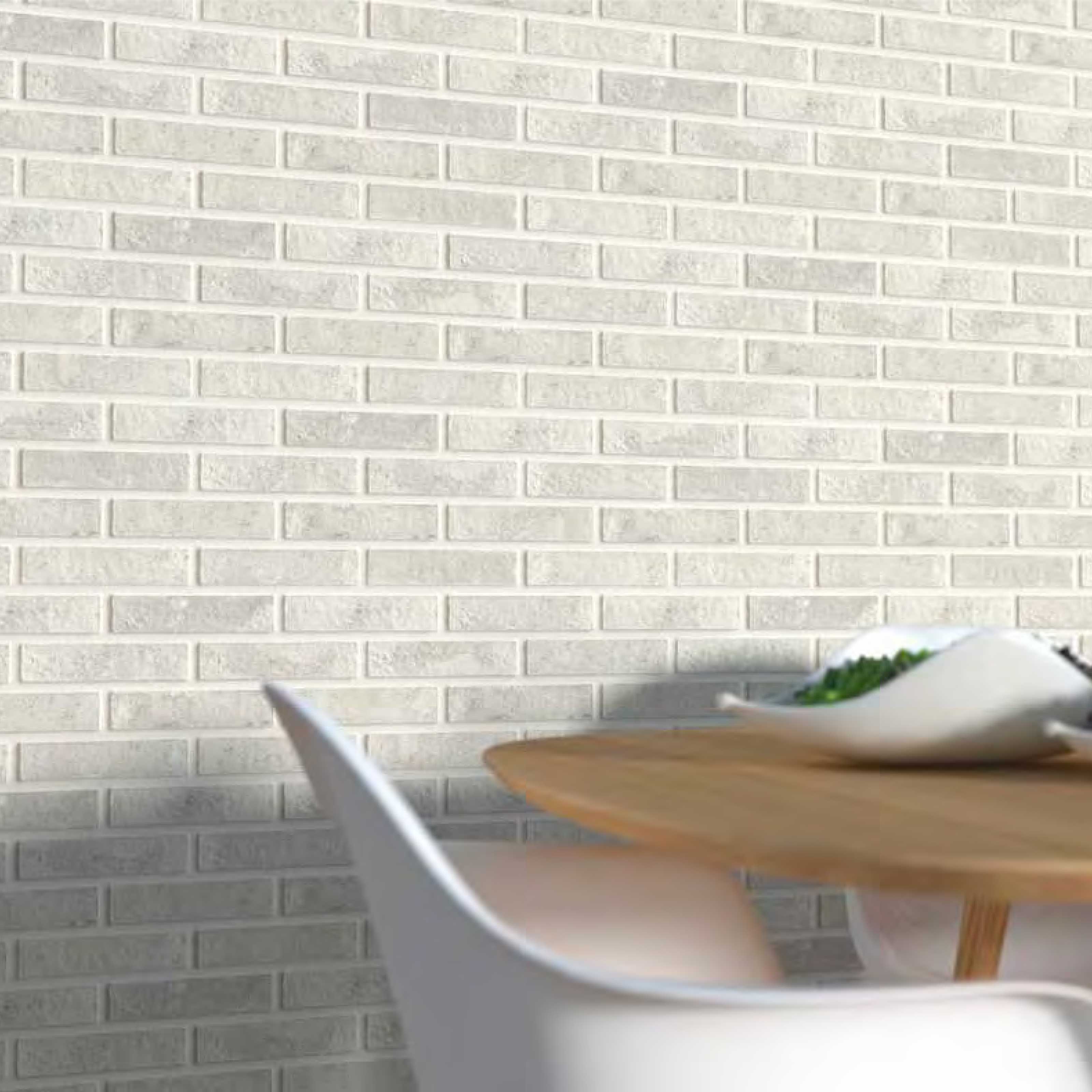 RIVESTIMENTO esterno - interno isolante FLEX 248X770X5mm con mattoni BIANCHI Ultrarealistici - Eternal Parquet