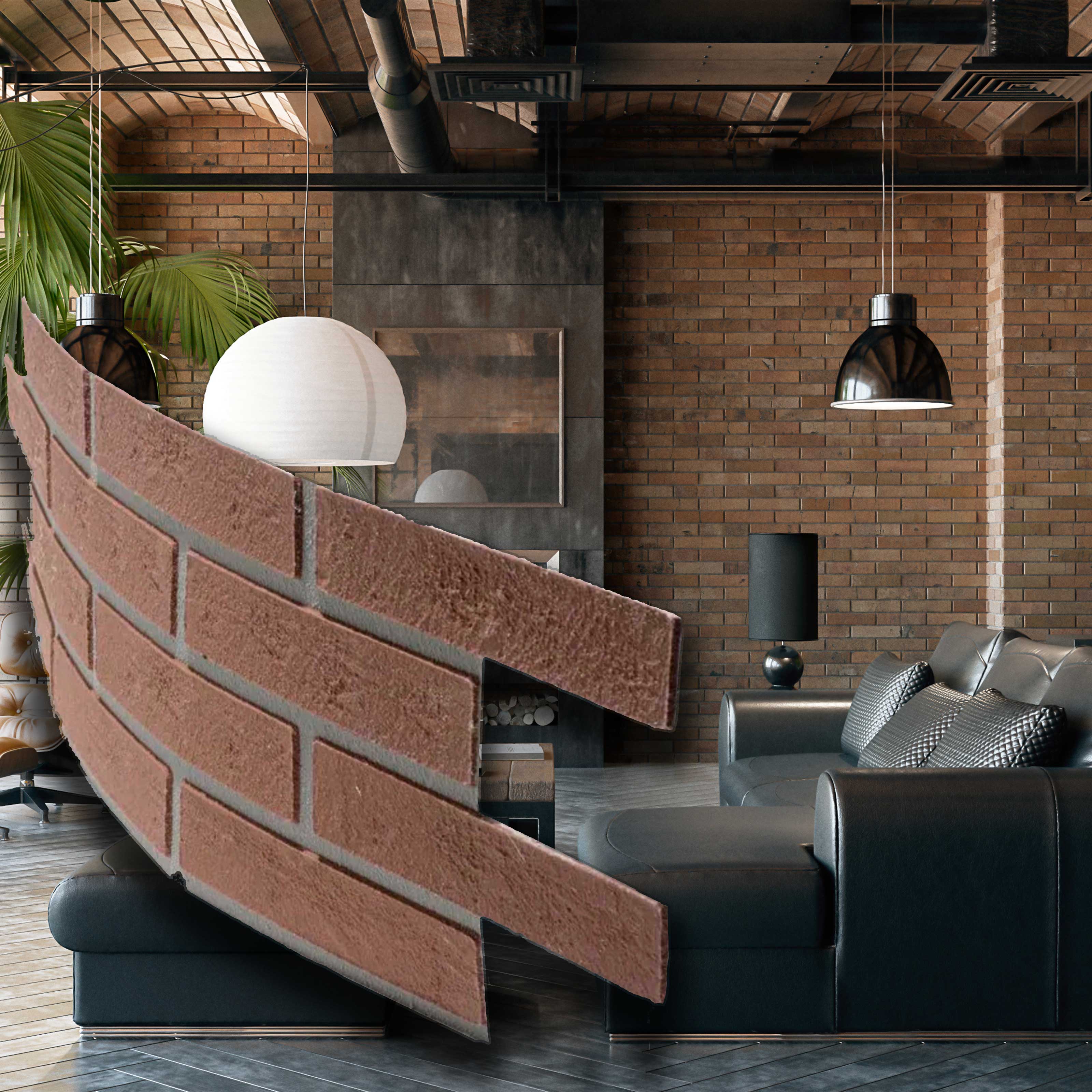 RIVESTIMENTO esterno - interno isolante FLEX 248X770X5mm con mattoni BRUNI Ultrarealistici - Eternal Parquet