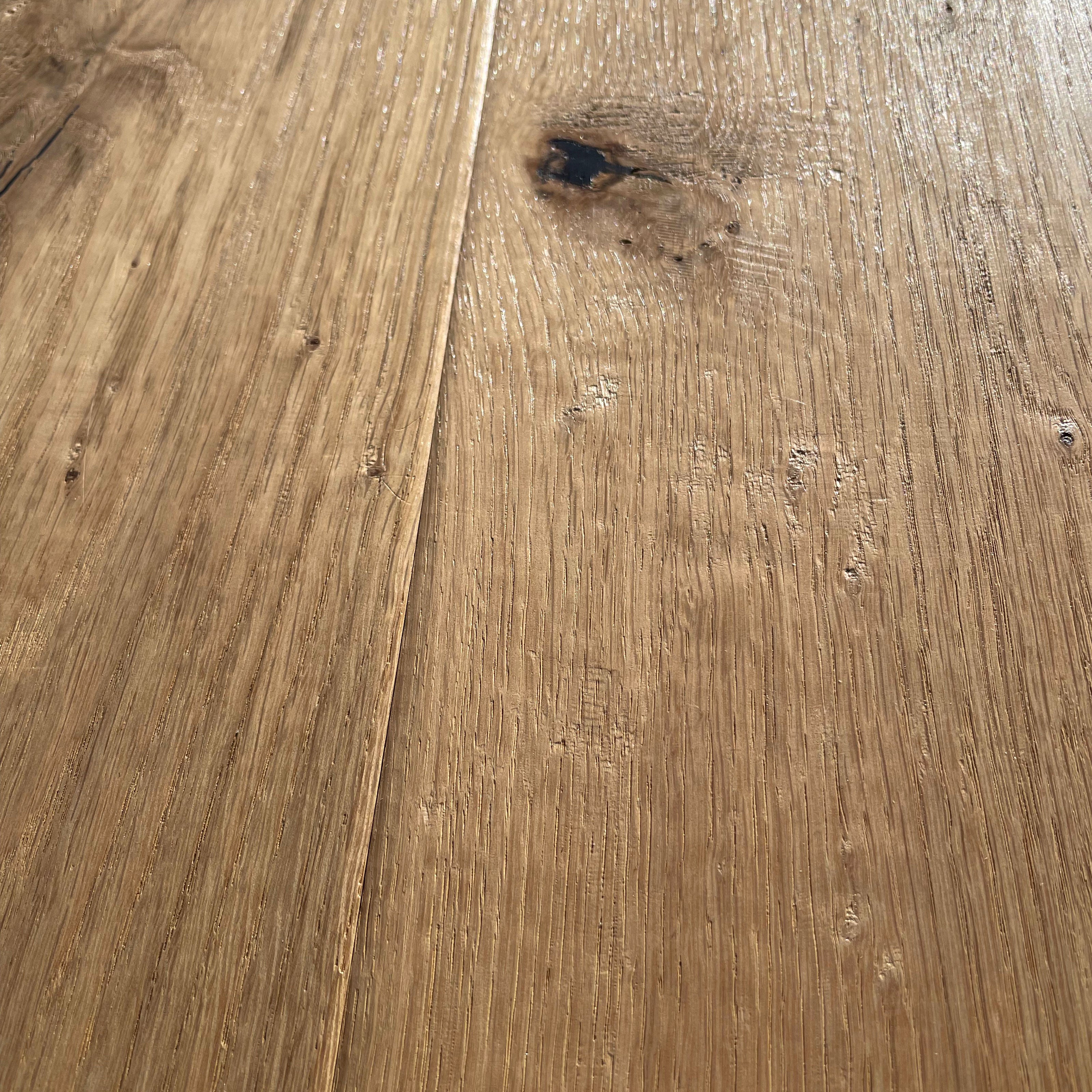 Maxilistone parquet "I MANUFATTI" quercia BIANCA Olio/Cera 12x158x600/1830 piallata e bisellata a mano - Eternal Parquet