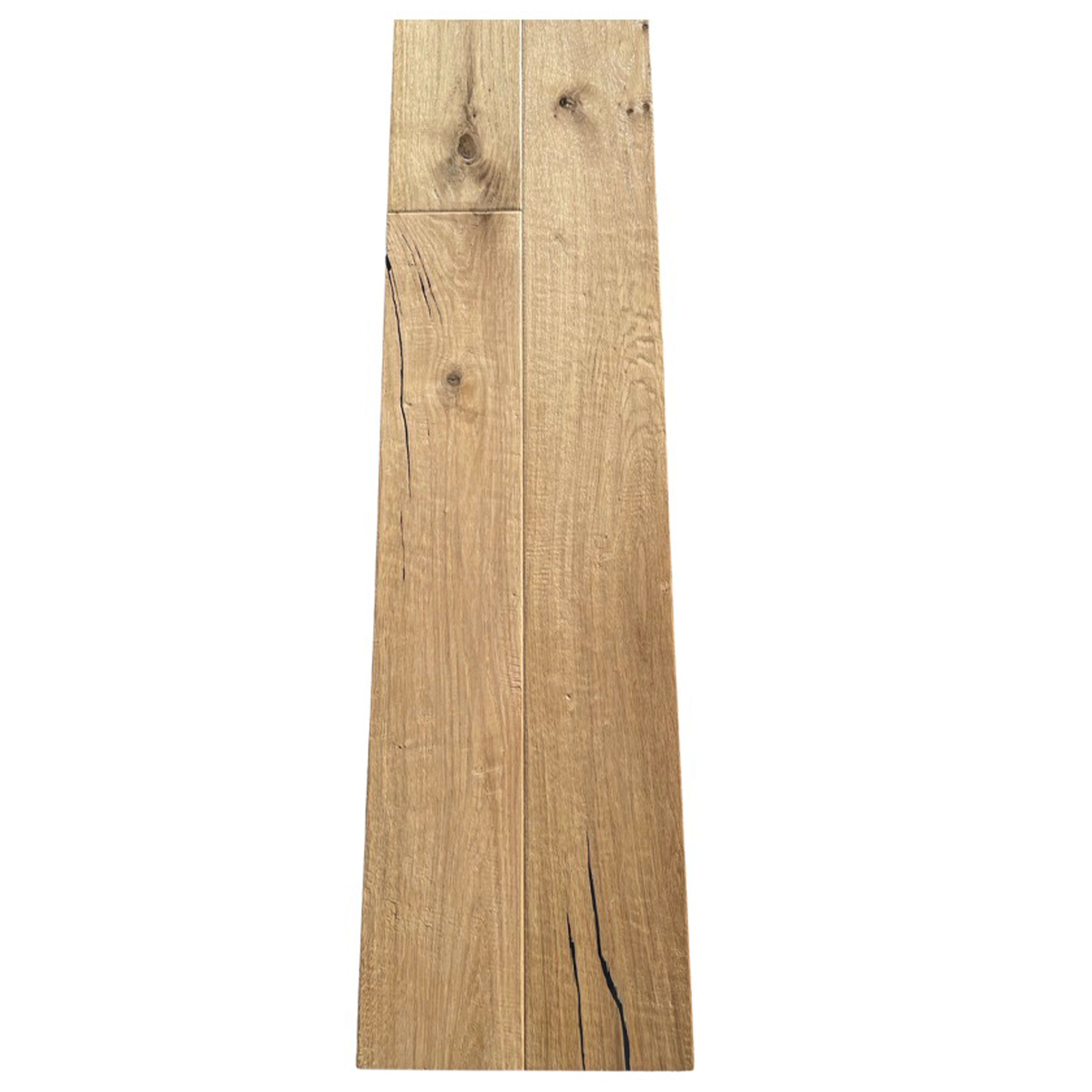 Maxilistone parquet "I MANUFATTI" quercia BIANCA Olio/Cera 12x158x600/1830 piallata e bisellata a mano - Eternal Parquet