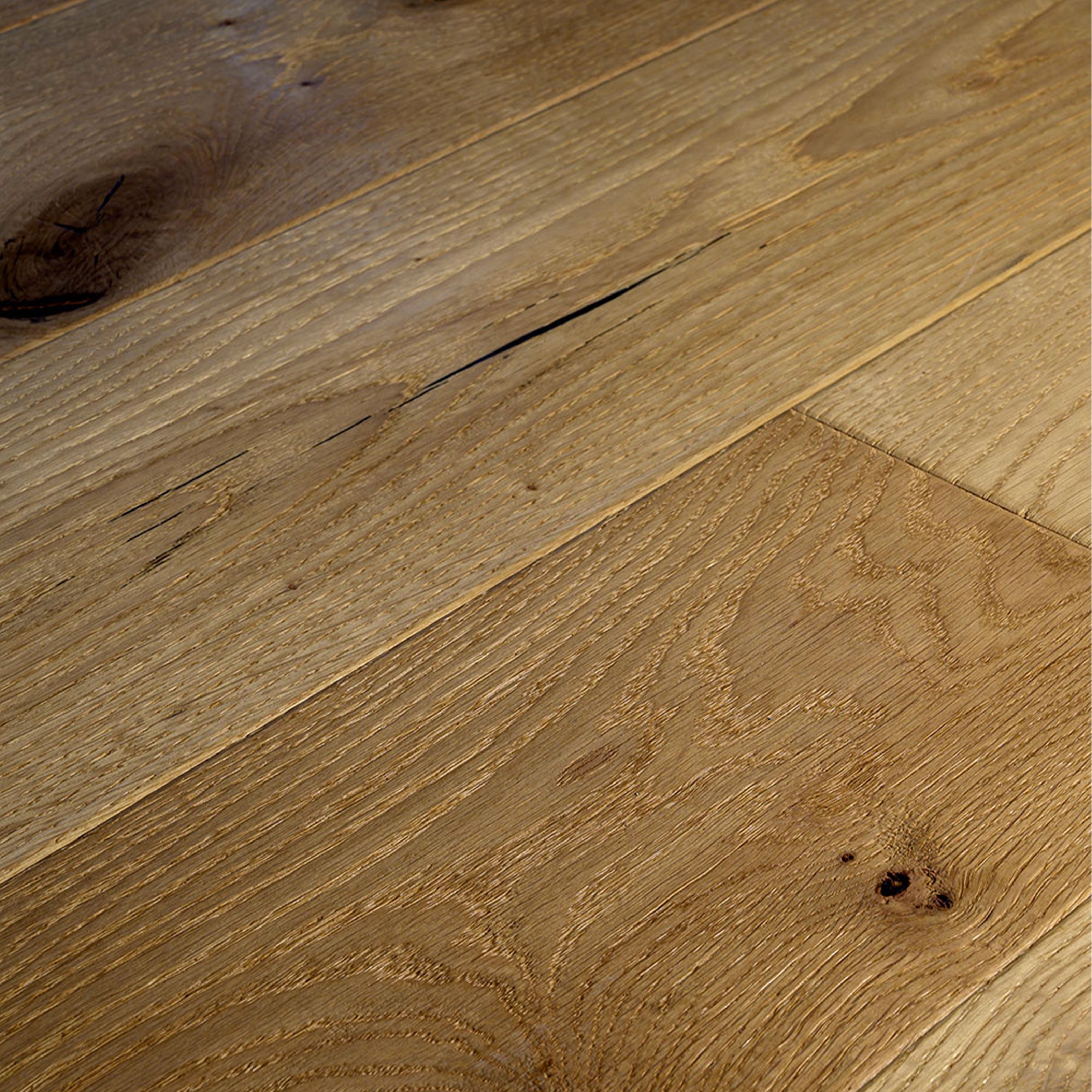 Maxilistone parquet "I MANUFATTI" quercia BIANCA Olio/Cera 12x158x600/1830 piallata e bisellata a mano - Eternal Parquet