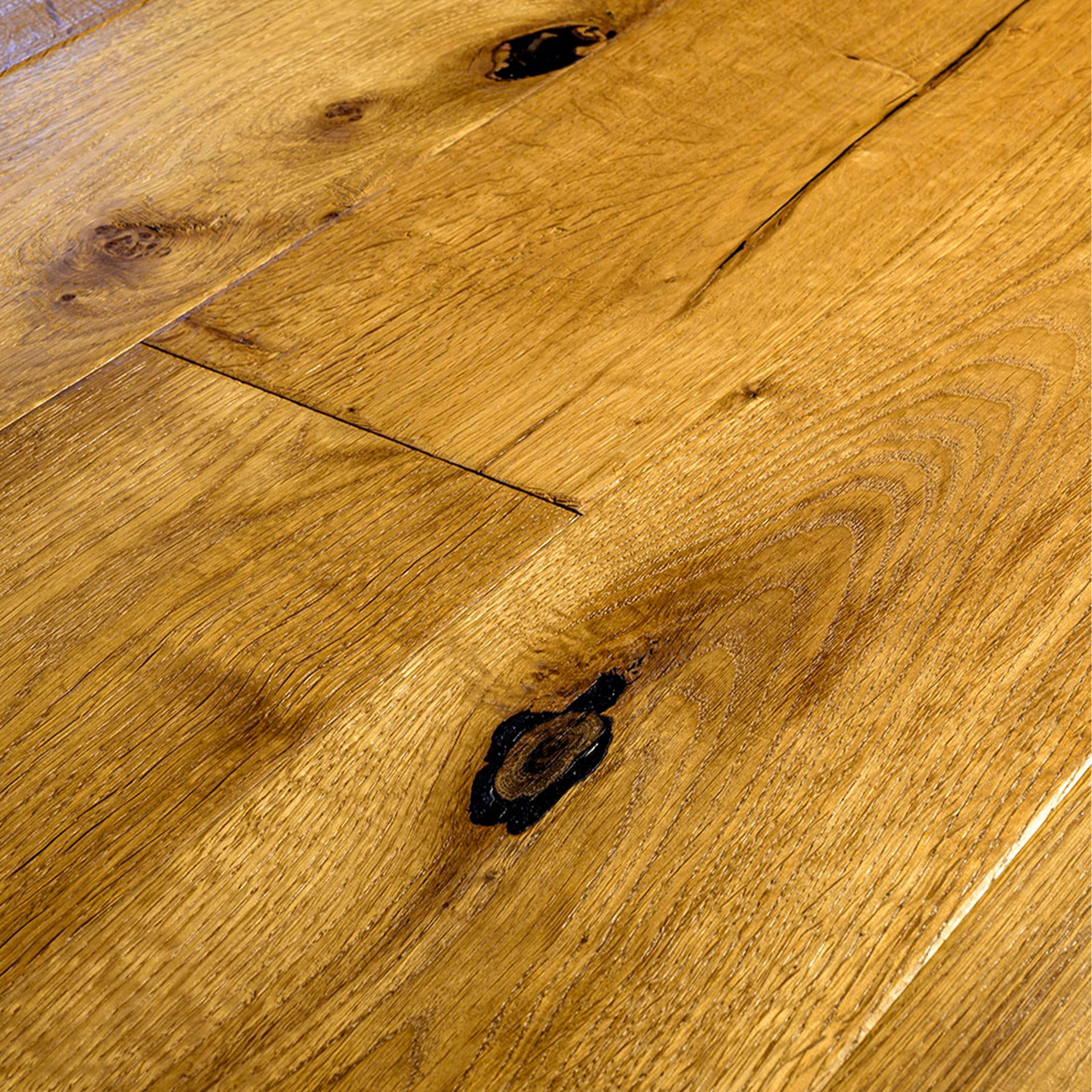 Maxilistone parquet "I MANUFATTI" quercia MIELE Olio/Cera 12x158x600/1830 piallata e bisellata a mano - Eternal Parquet