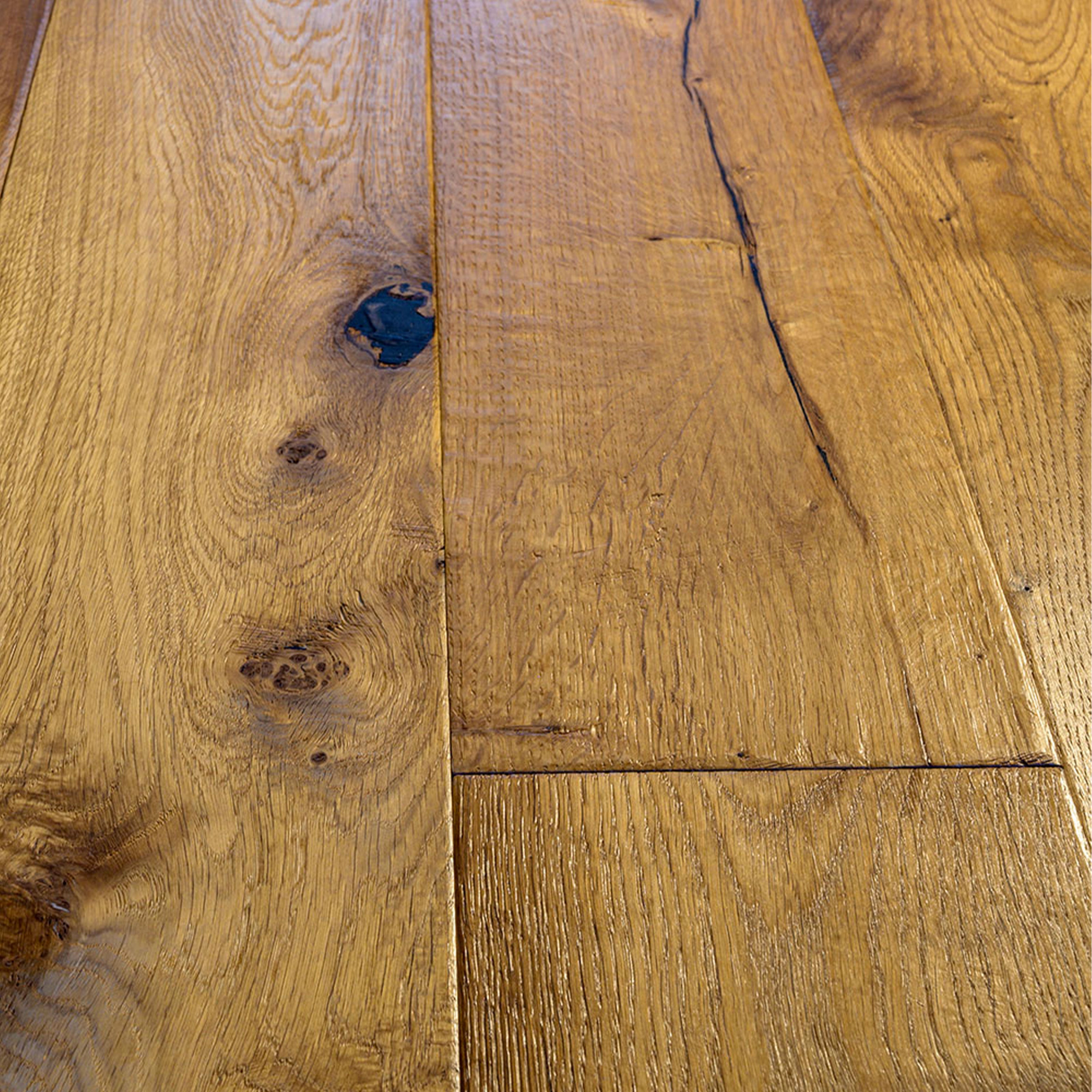 Maxilistone parquet "I MANUFATTI" quercia MIELE Olio/Cera 12x158x600/1830 piallata e bisellata a mano - Eternal Parquet