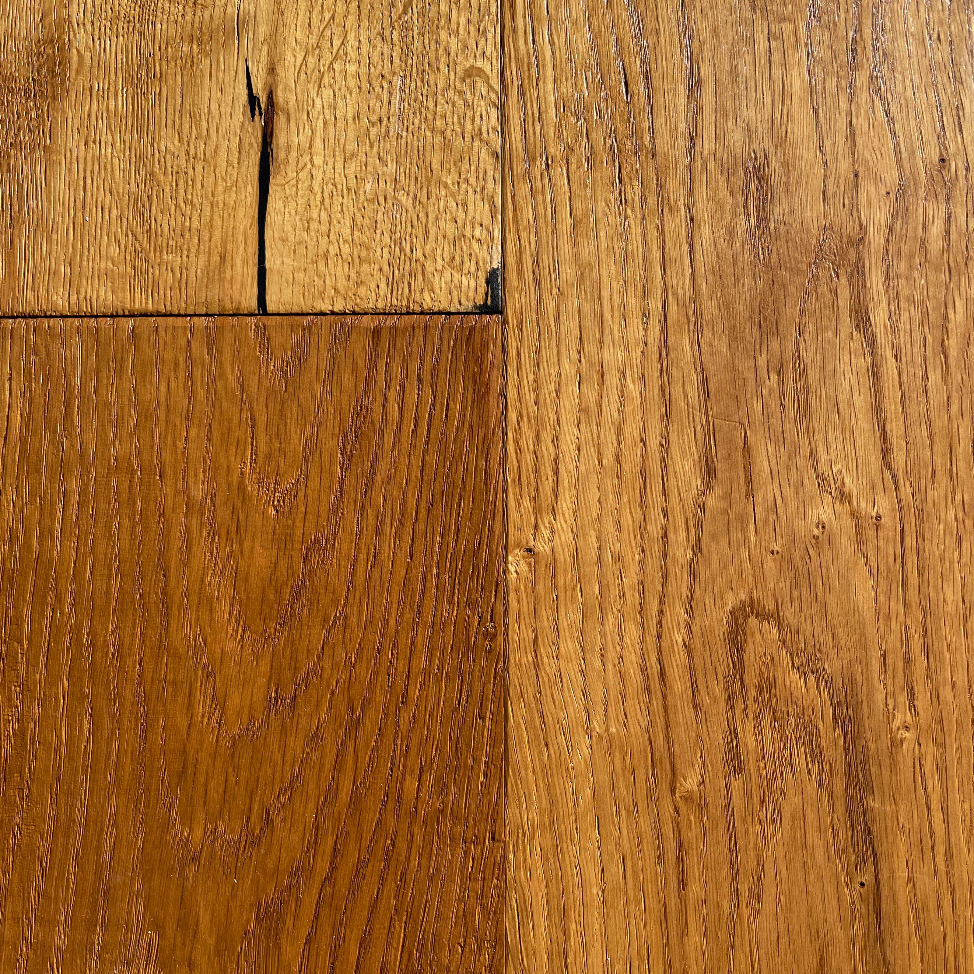 Maxilistone parquet "I MANUFATTI" quercia MIELE Olio/Cera 12x158x600/1830 piallata e bisellata a mano - Eternal Parquet