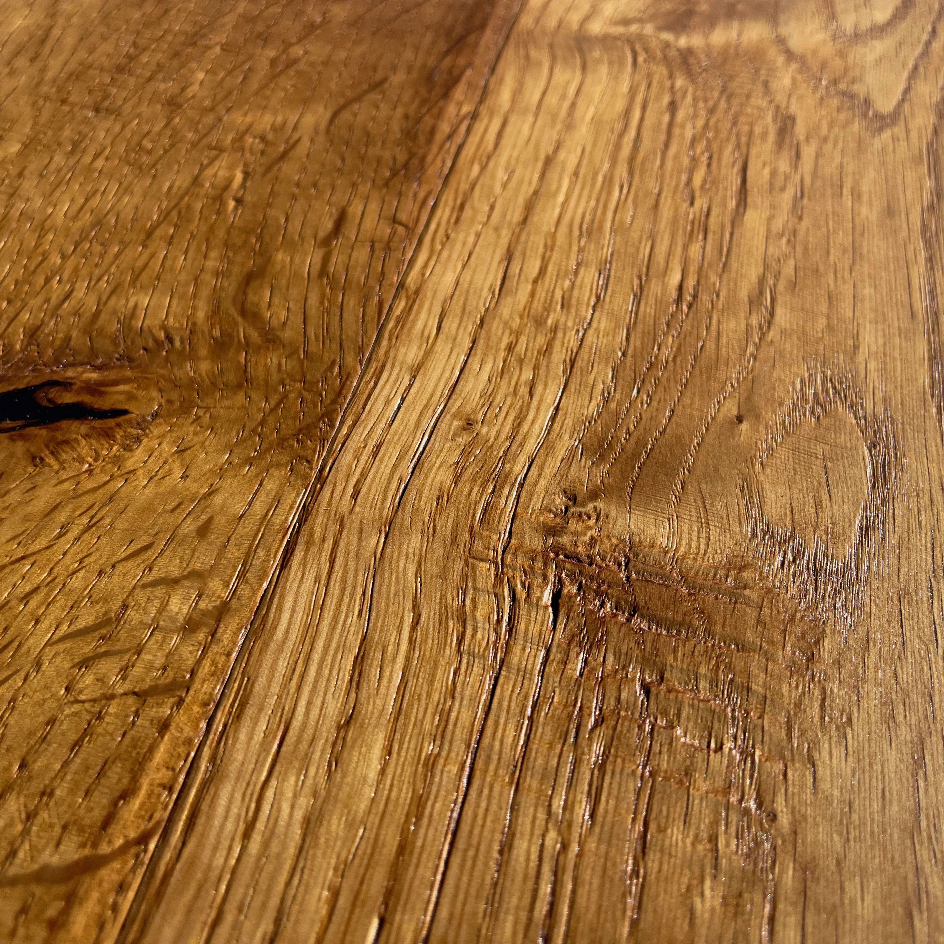 Maxilistone parquet "I MANUFATTI" quercia MIELE Olio/Cera 12x158x600/1830 piallata e bisellata a mano - Eternal Parquet