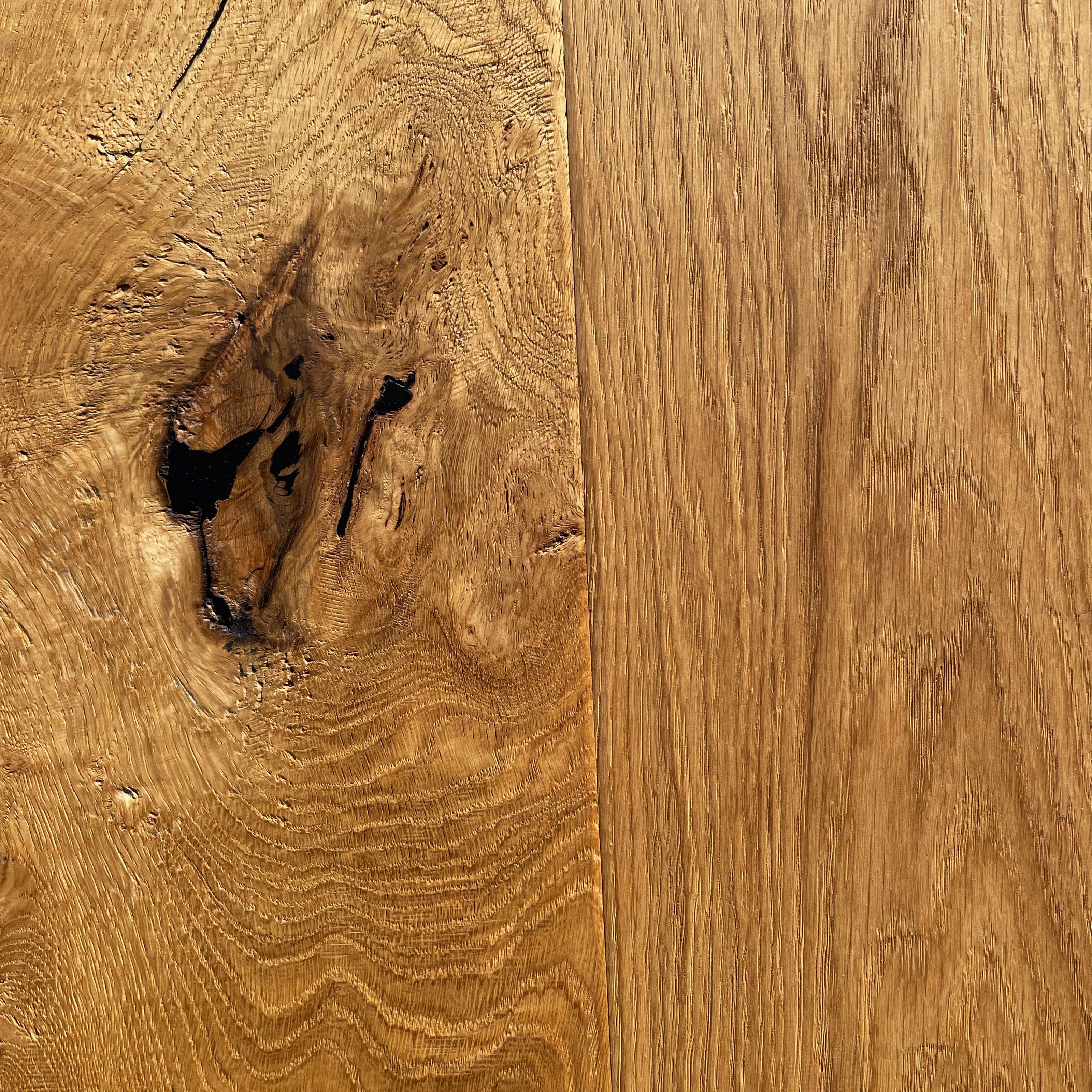 Maxilistone parquet "I MANUFATTI" quercia NATURALE Olio/Cera 12x158x600/1830 piallata e bisellata a mano - Eternal Parquet