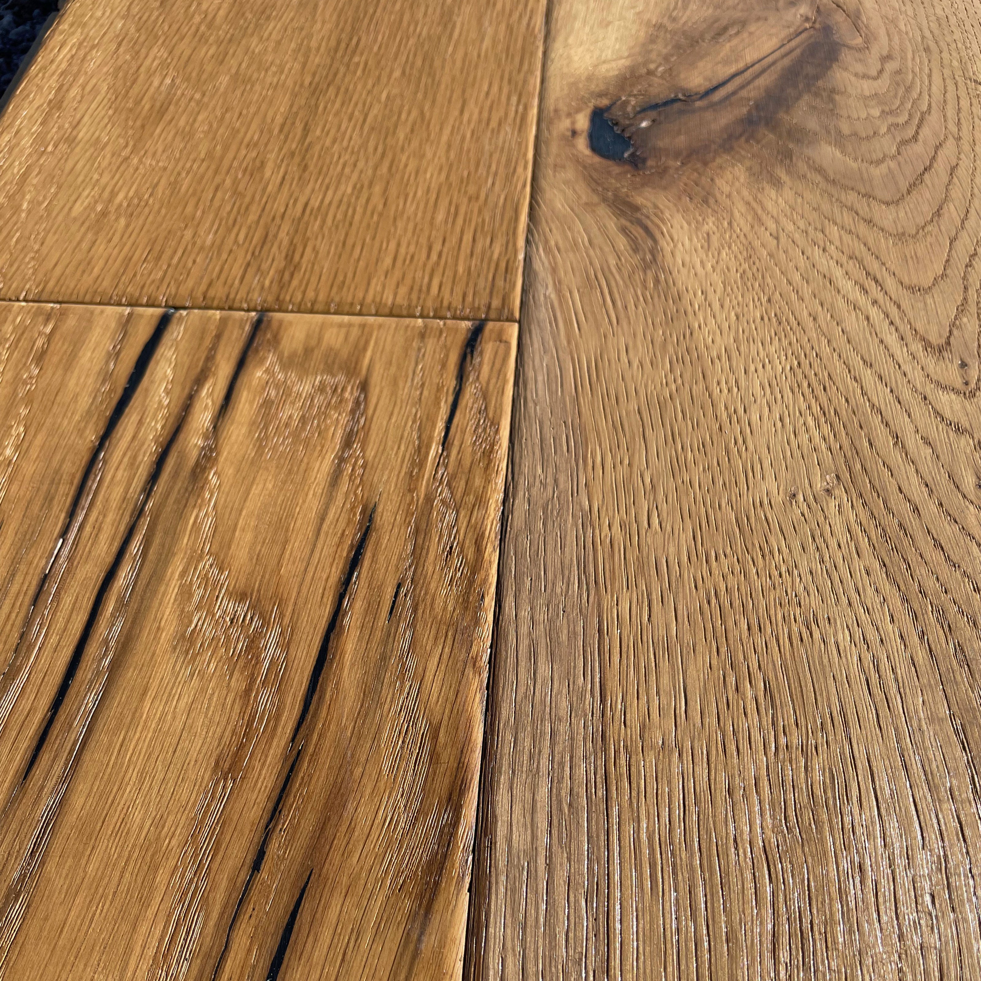 Maxilistone parquet "I MANUFATTI" quercia TERRA Olio/Cera 12x158x600/1830 piallata e bisellata a mano - Eternal Parquet