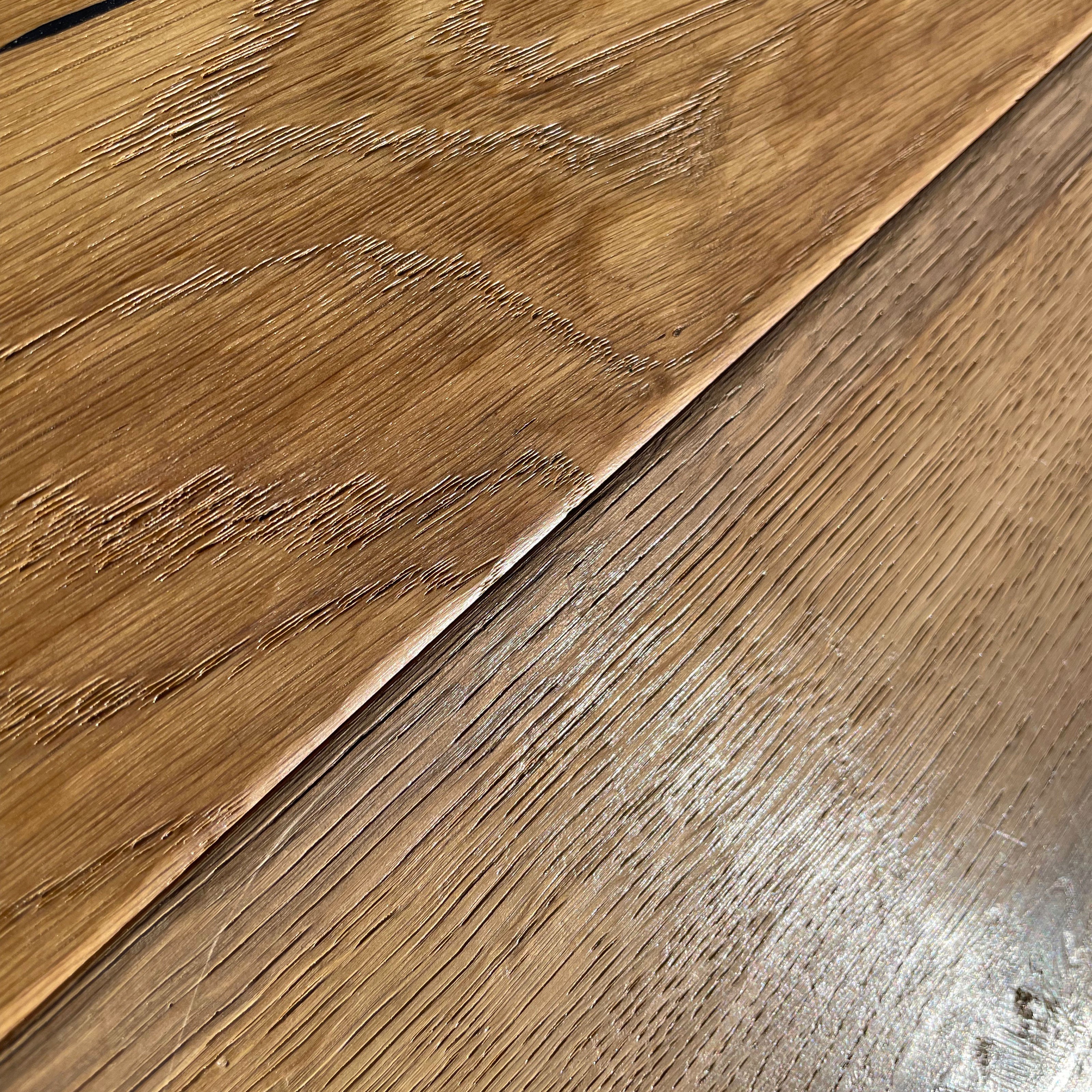 Maxilistone parquet "I MANUFATTI" quercia TERRA Olio/Cera 12x158x600/1830 piallata e bisellata a mano - Eternal Parquet