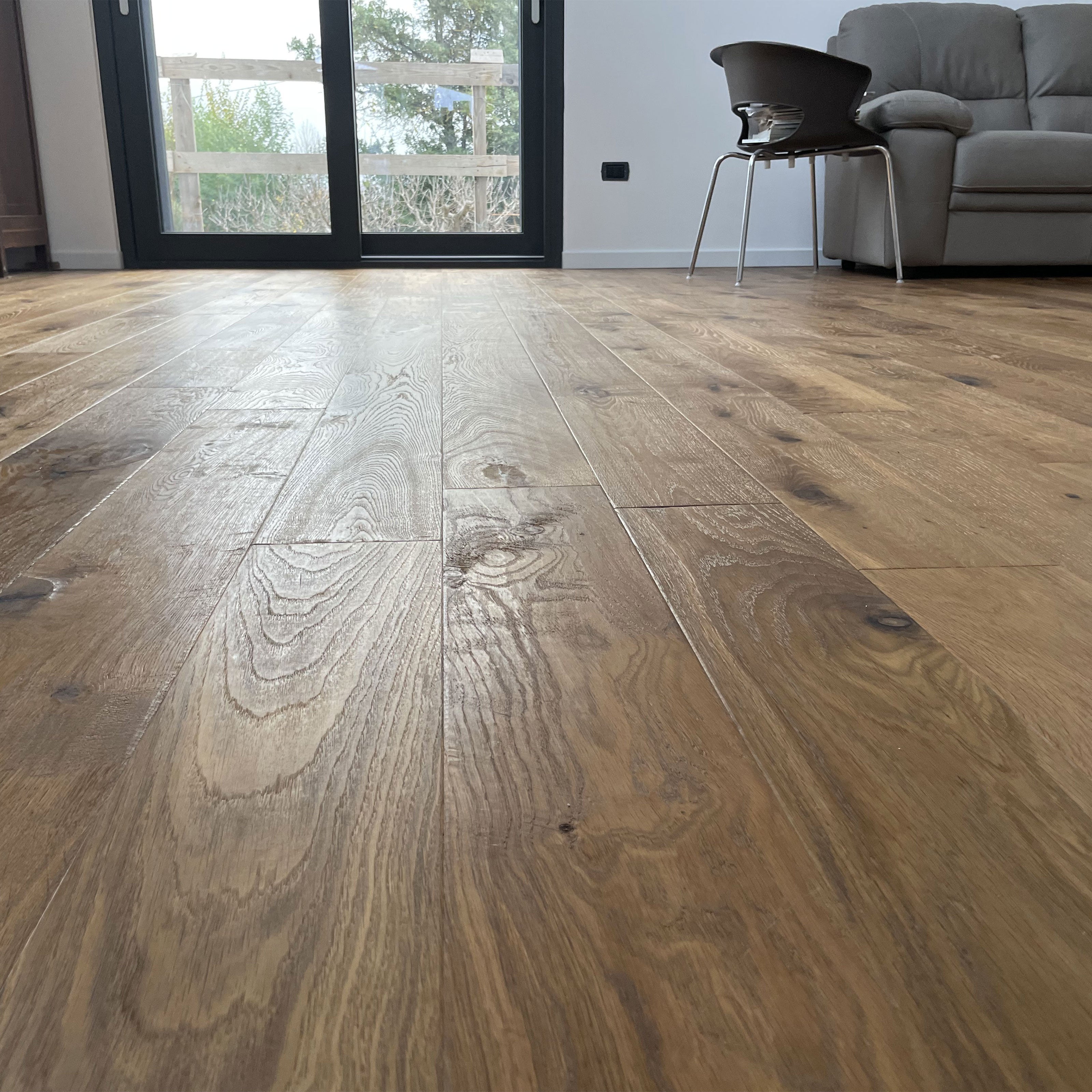 Maxilistone parquet "I MANUFATTI" quercia Thermo Olio/Cera 12x158x600/1830 piallata e bisellata a mano - Eternal Parquet