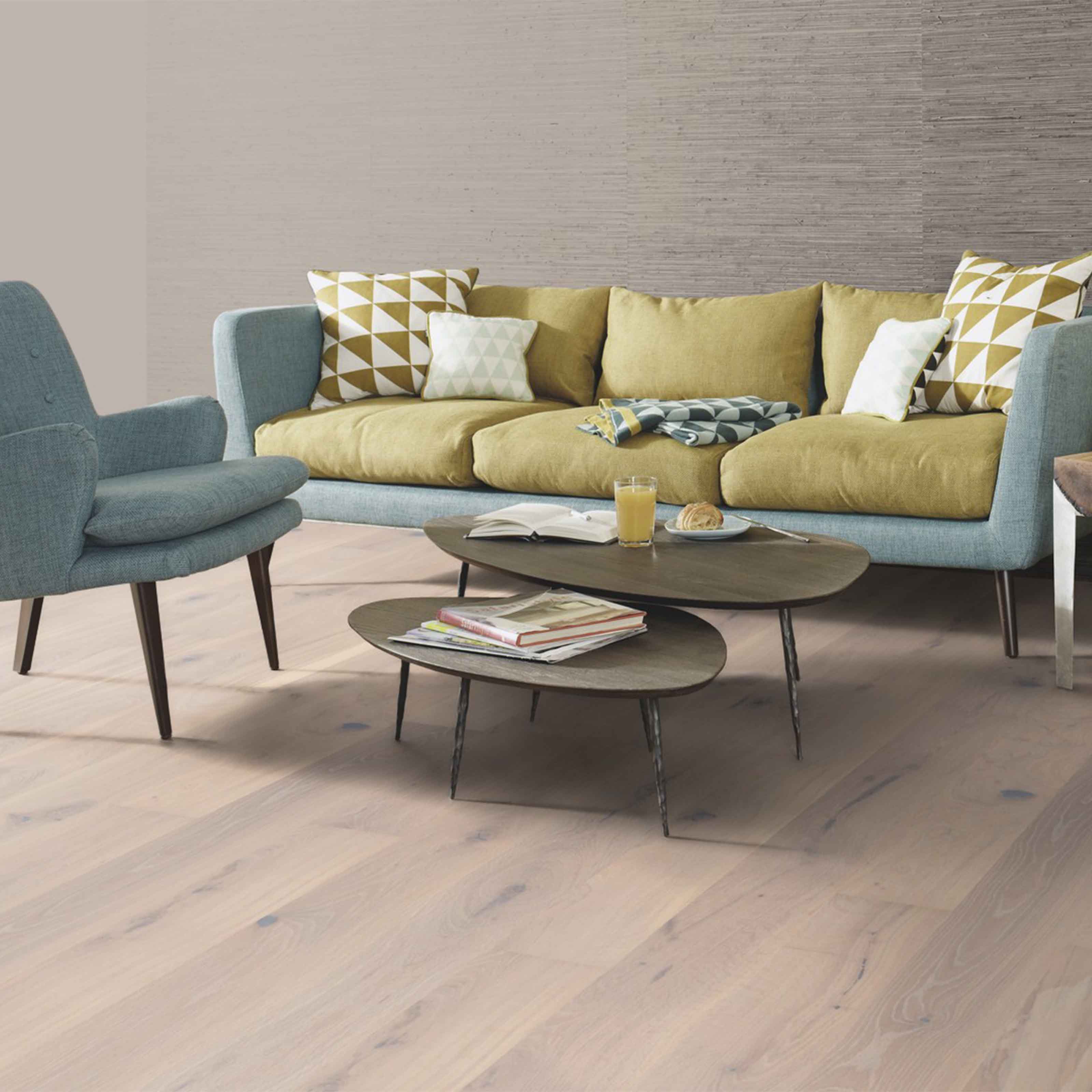 Parquet Prefinito Maxilistone Rovere Espressivo PALE WHITE 138x14x2200 Click - Eternal Parquet