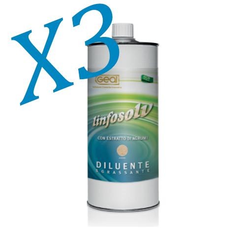 Diluente sgrassante Pulitore Rigenera le superfici 3X1L Geal LINFOSOLV - Eternal Parquet