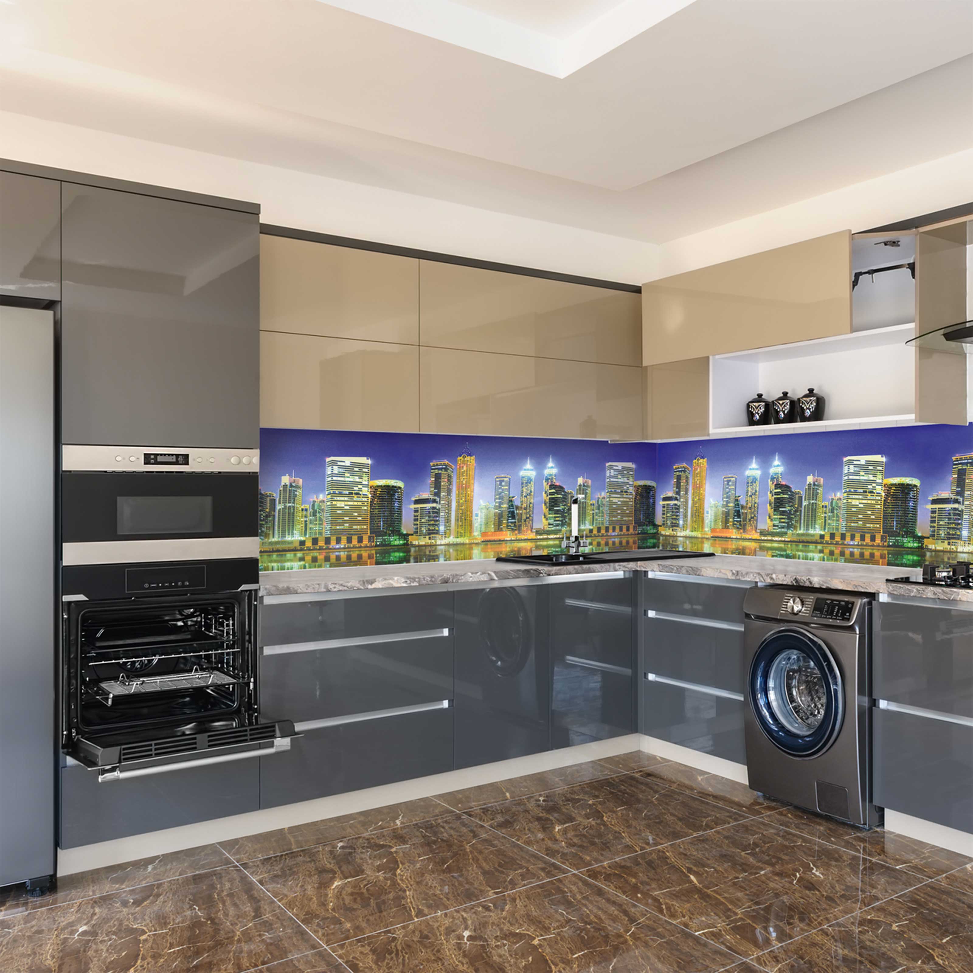 Pannelli 3D Rivestimento a parete in PVC di design per cucine, pub, bagni, salotti, ristoranti, negozi - Eternal Parquet