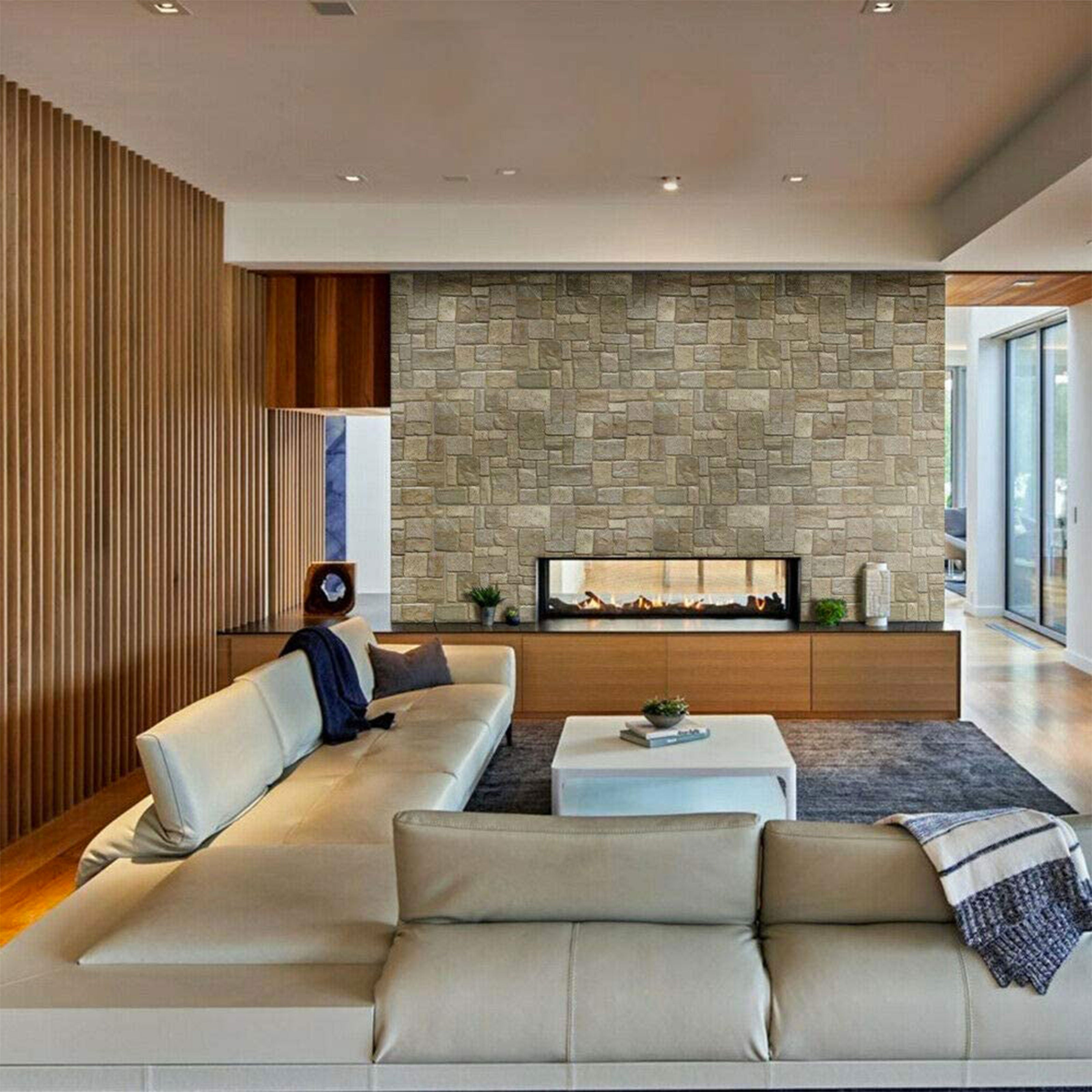 Pannelli 3D Rivestimento a parete in PVC effetto pietra,mattoni,ceramiche, legno Realistici e isolanti. Eternal Parquet