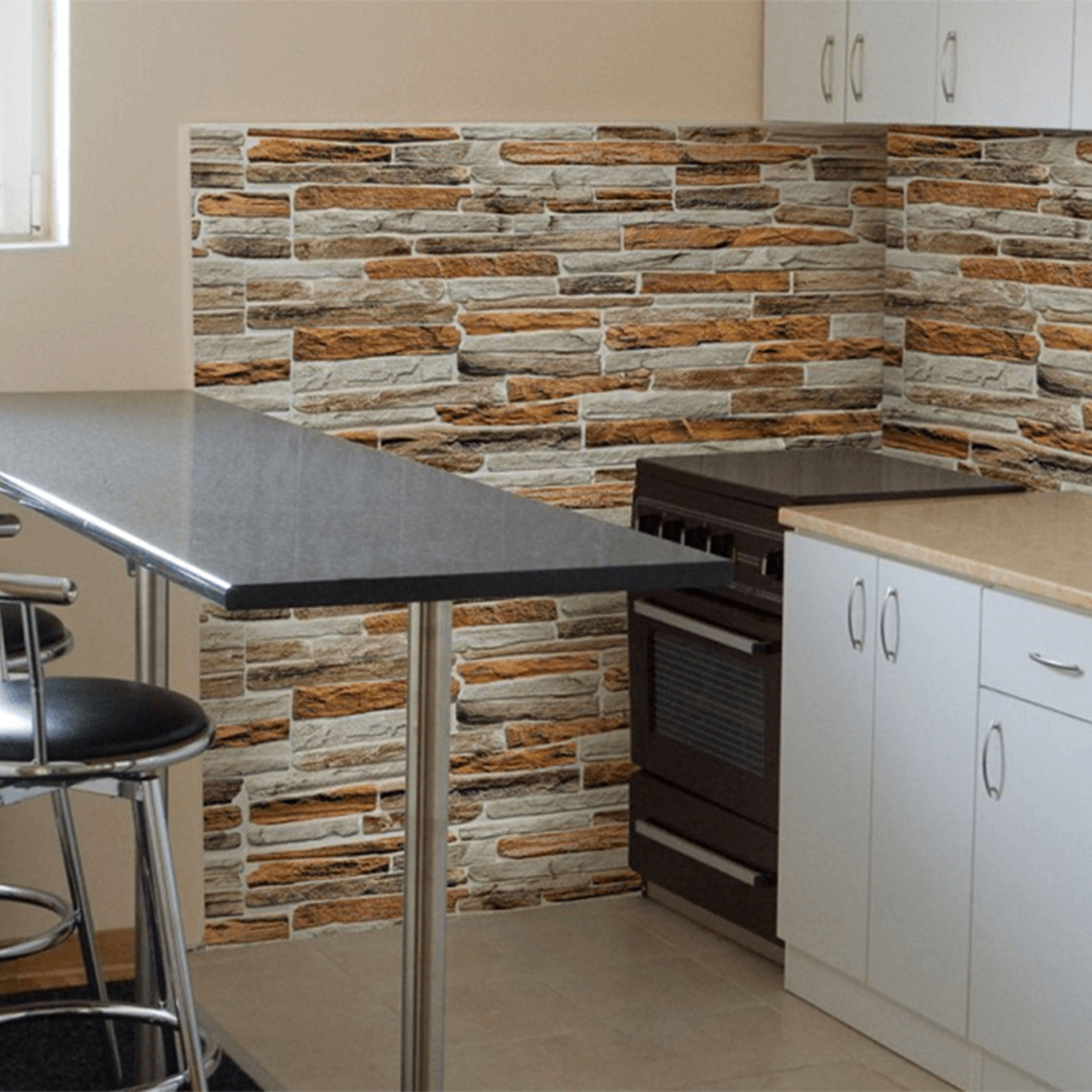 Pannelli 3D Rivestimento a parete in PVC effetto pietra,mattoni,ceramiche, legno Realistici e isolanti. Eternal Parquet