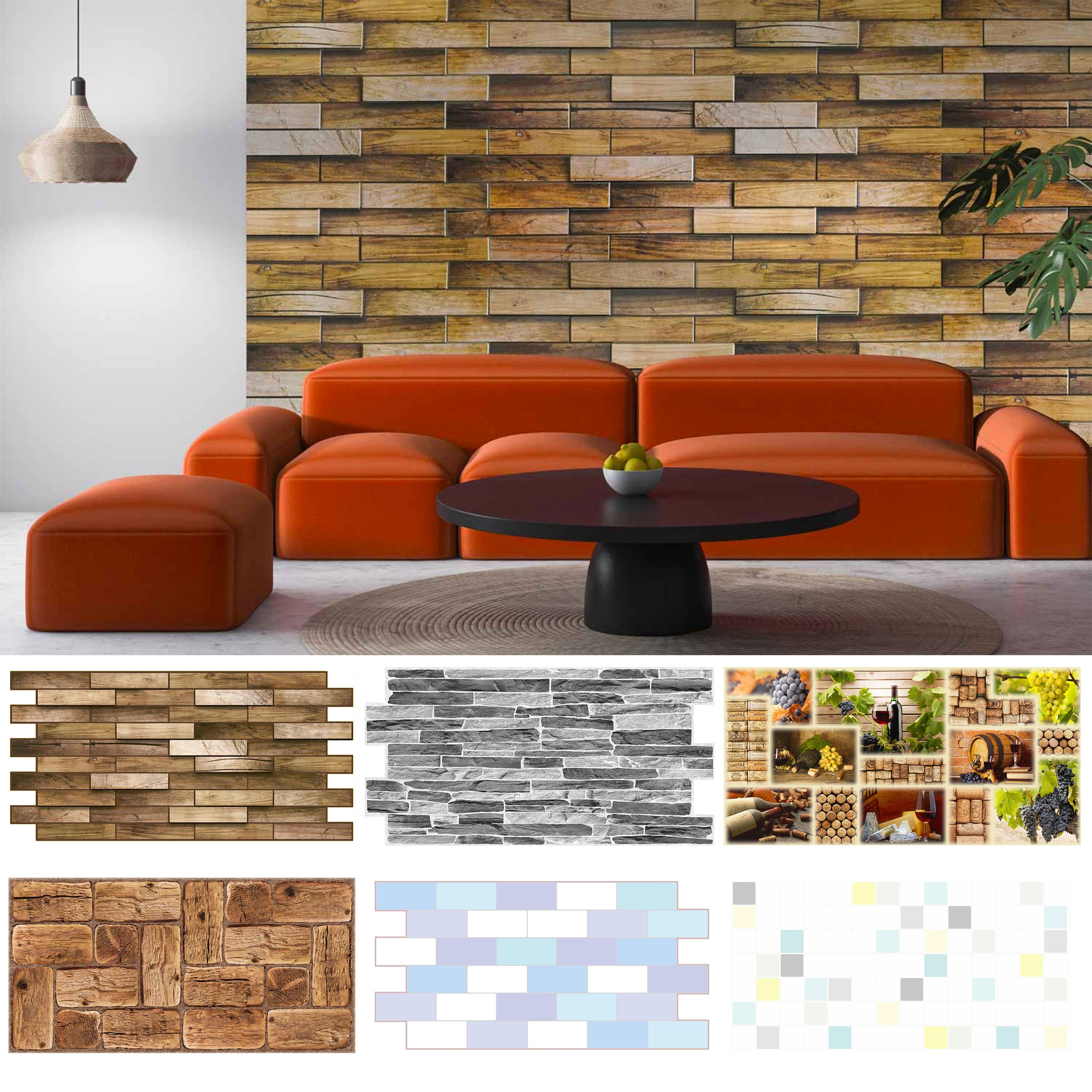 Pannelli 3D Rivestimento a parete in PVC effetto pietra, mosaico, legno Realistici e isolanti. - Eternal Parquet