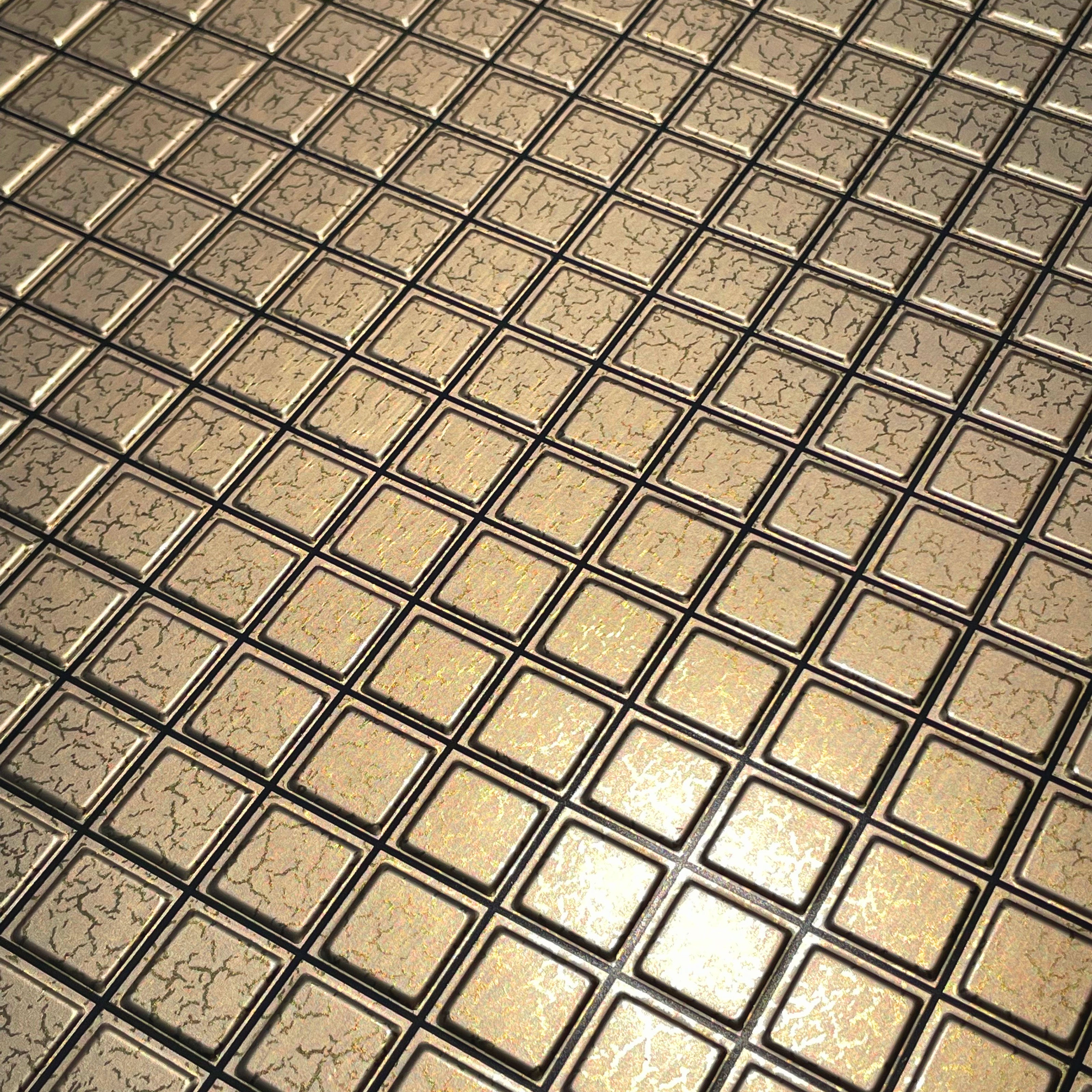 MAXI Pannelli 3D HI-RES Rivestimento a parete in PVC - MOSAICO ORO- Realistici e isolanti. - Eternal Parquet