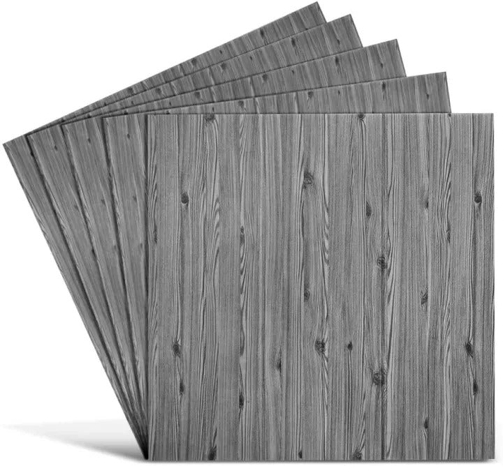 Pannelli 3D Autoadesivi in PE 70X70cm LEGNO GRIGIO , isolanti, idrorepellenti, economici - Eternal Parquet